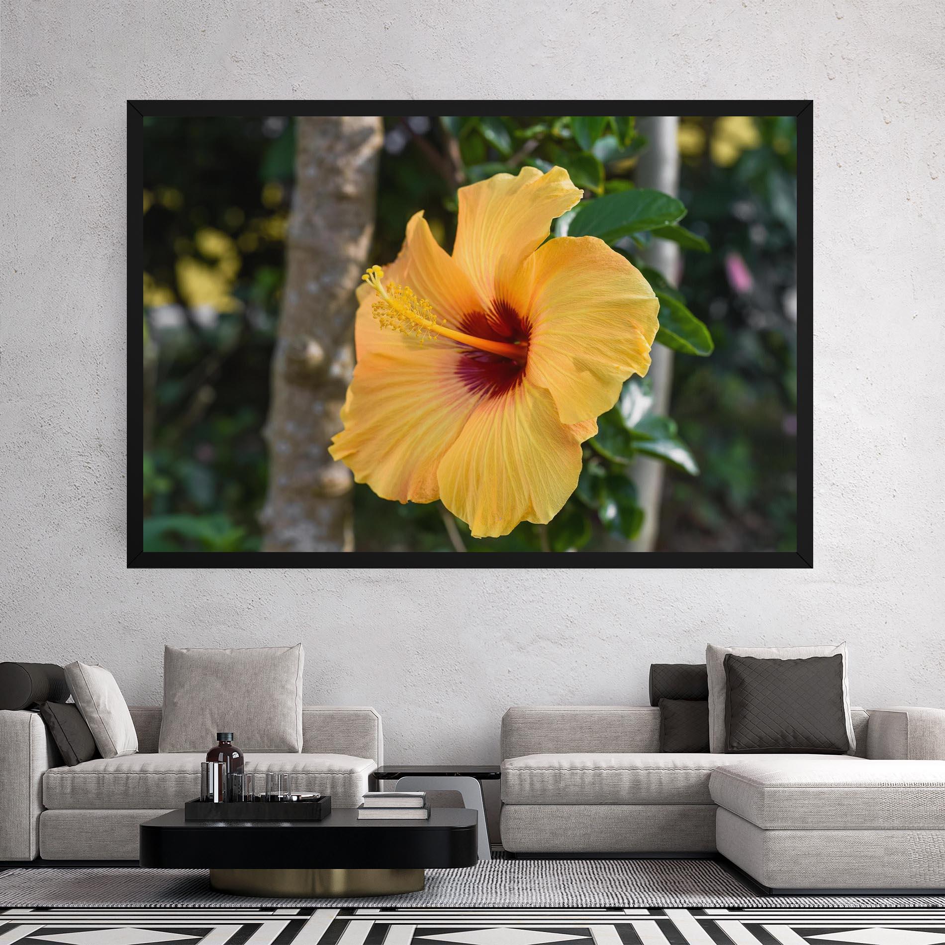 Tablou Canvas Yellow Hibiscus mockup 2