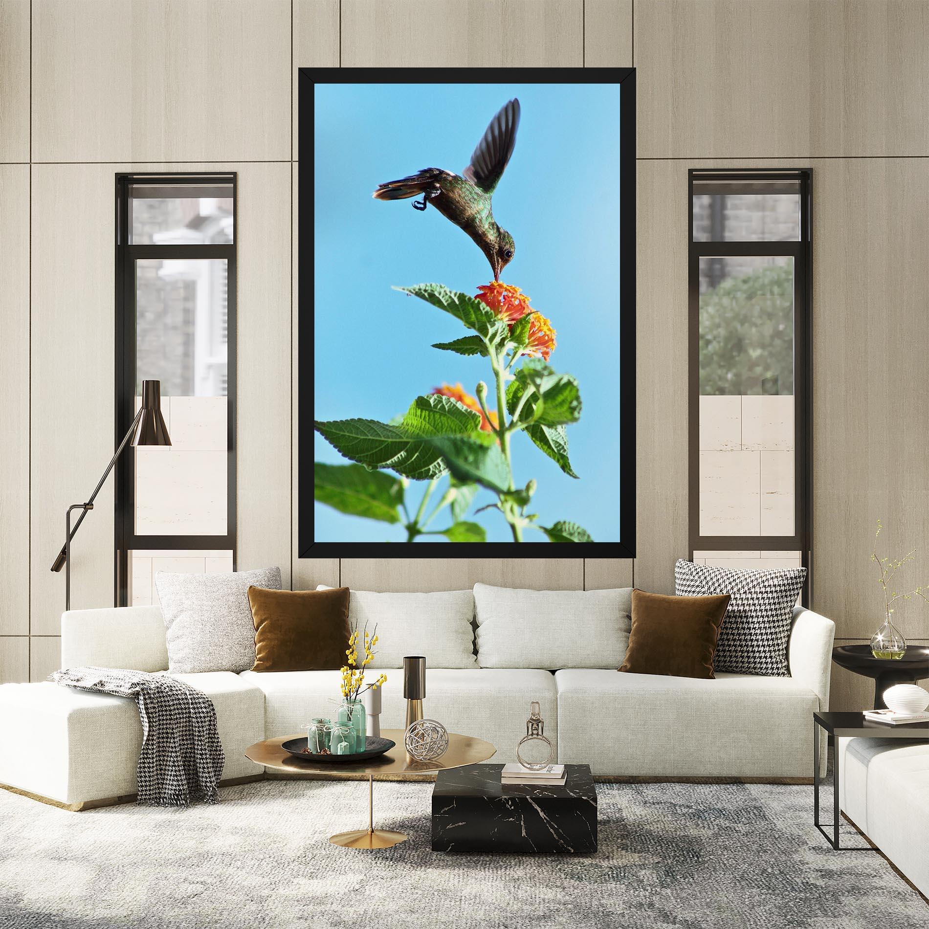 Tablou Canvas Bird Exotic Flower mockup 2