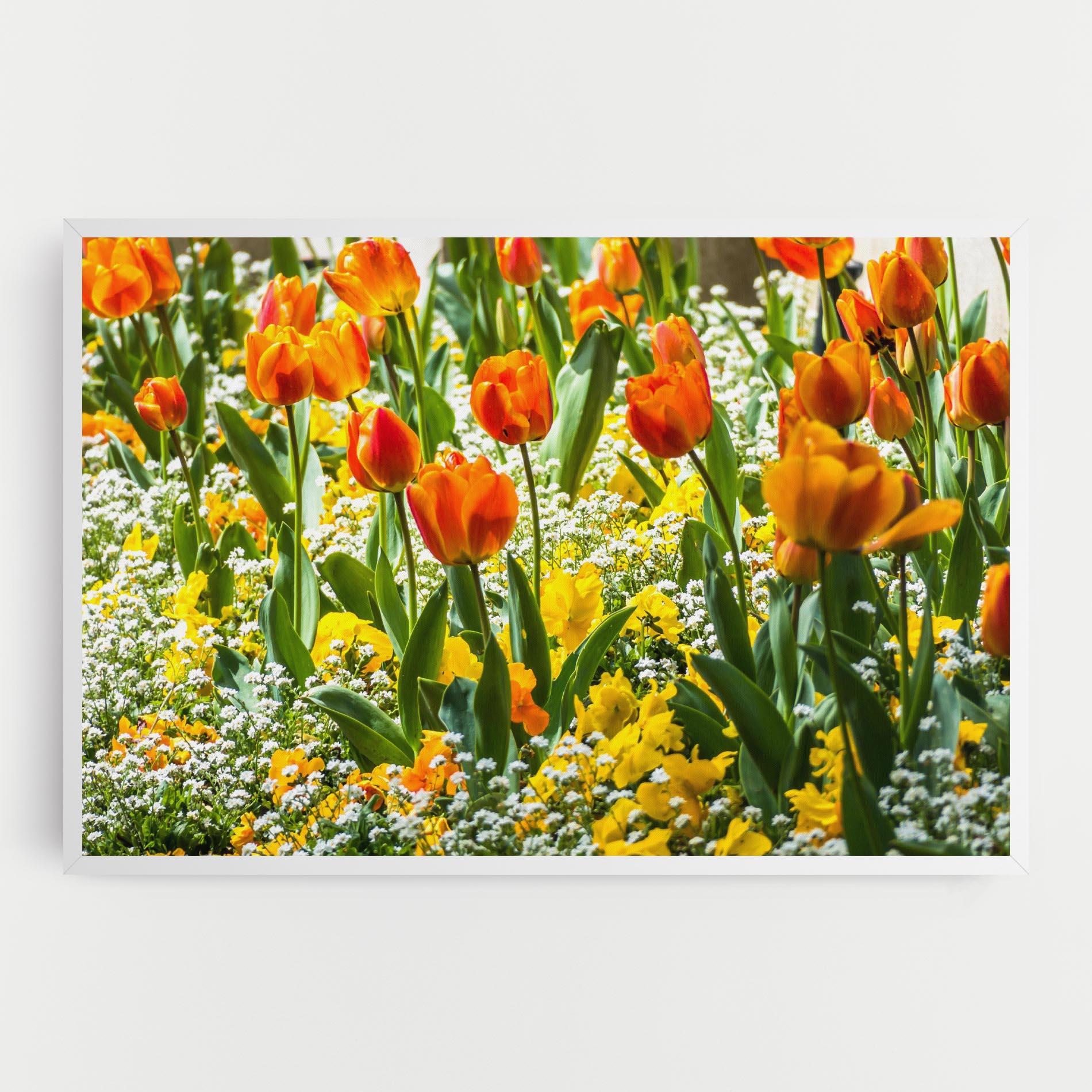 Tablou Canvas Colorful Tulips Garden mockup 0