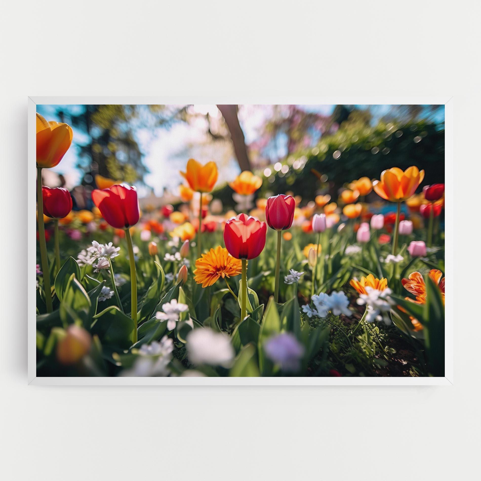Tablou Canvas Garden Tulips Mix mockup 0