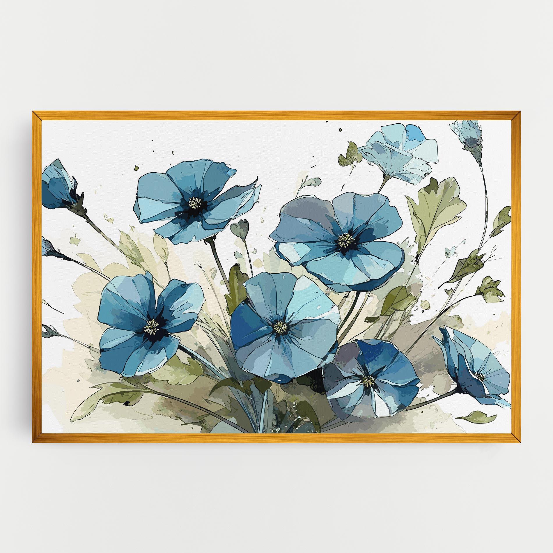 Tablou Canvas Blue Wild Plant mockup 0