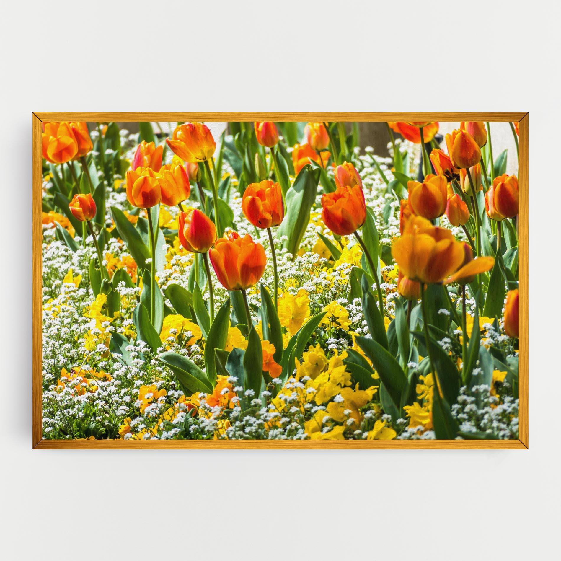 Tablou Canvas Colorful Tulips Garden mockup 0