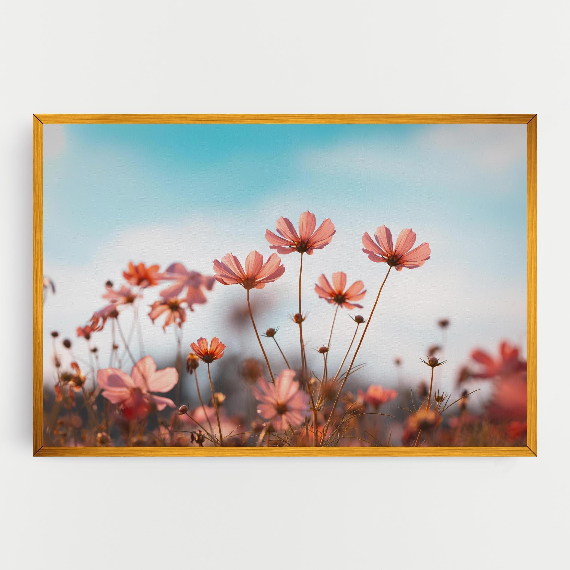 Tablou Canvas Cosmos Flowers Beautiful mockup 0