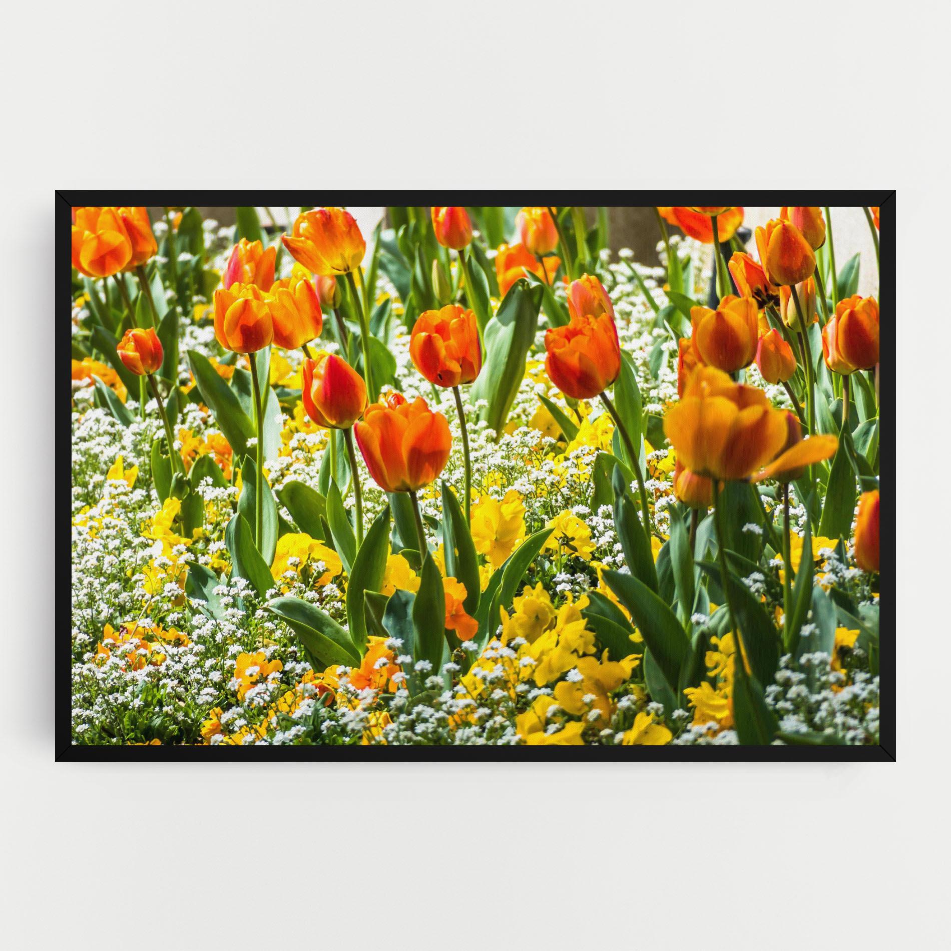 Tablou Canvas Colorful Tulips Garden mockup 0