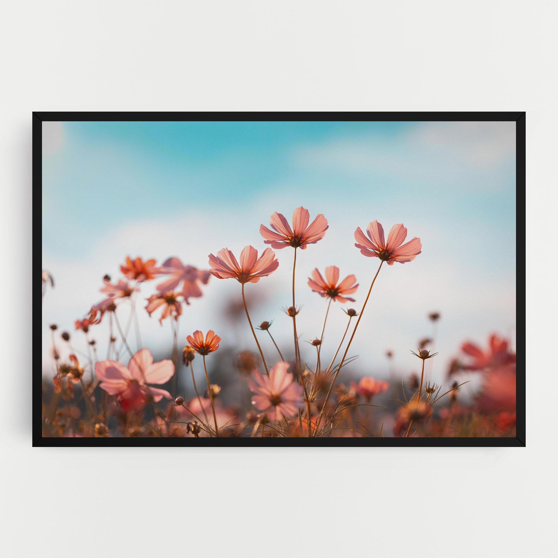Tablou Canvas Cosmos Flowers Beautiful mockup 0