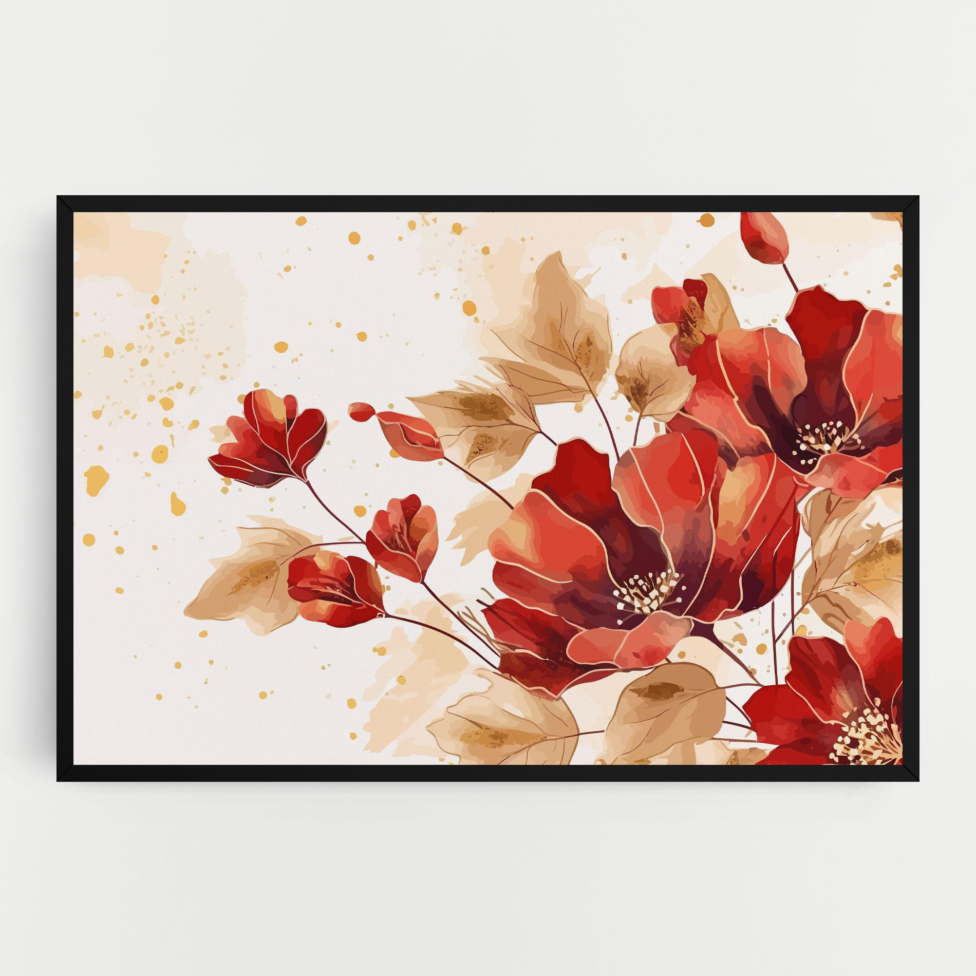 Tablou Canvas Red Wild Gold mockup 0