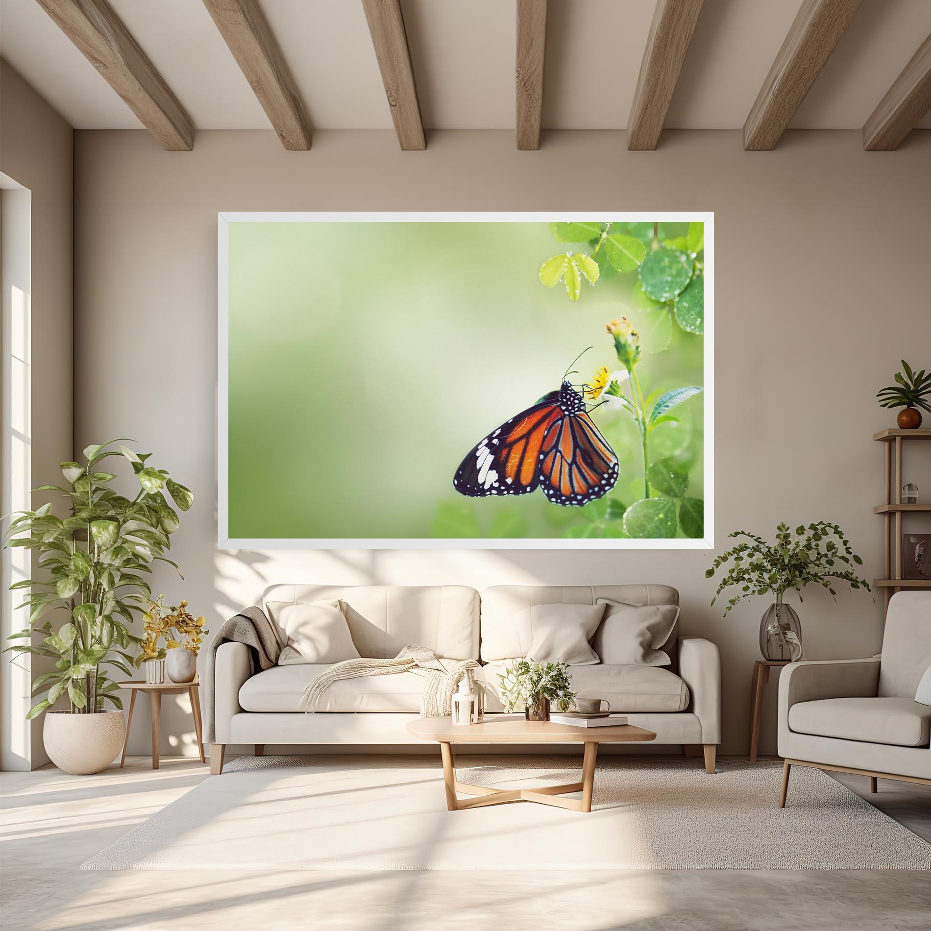 Tablou Canvas Butterfly Wild Plant mockup 6
