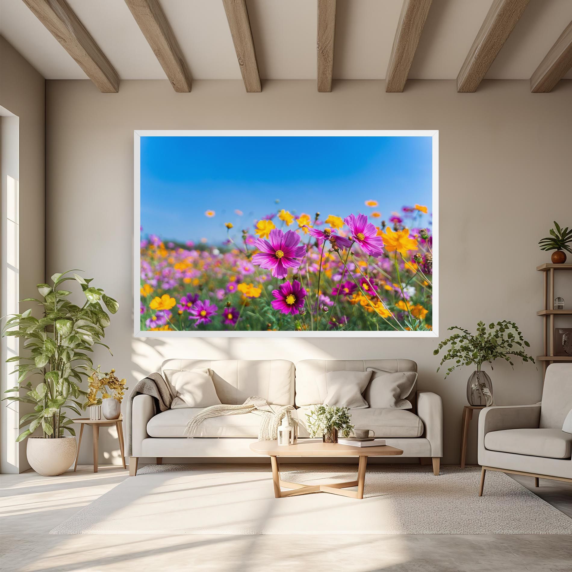 Cosmos Flowers Grassland mockup 6