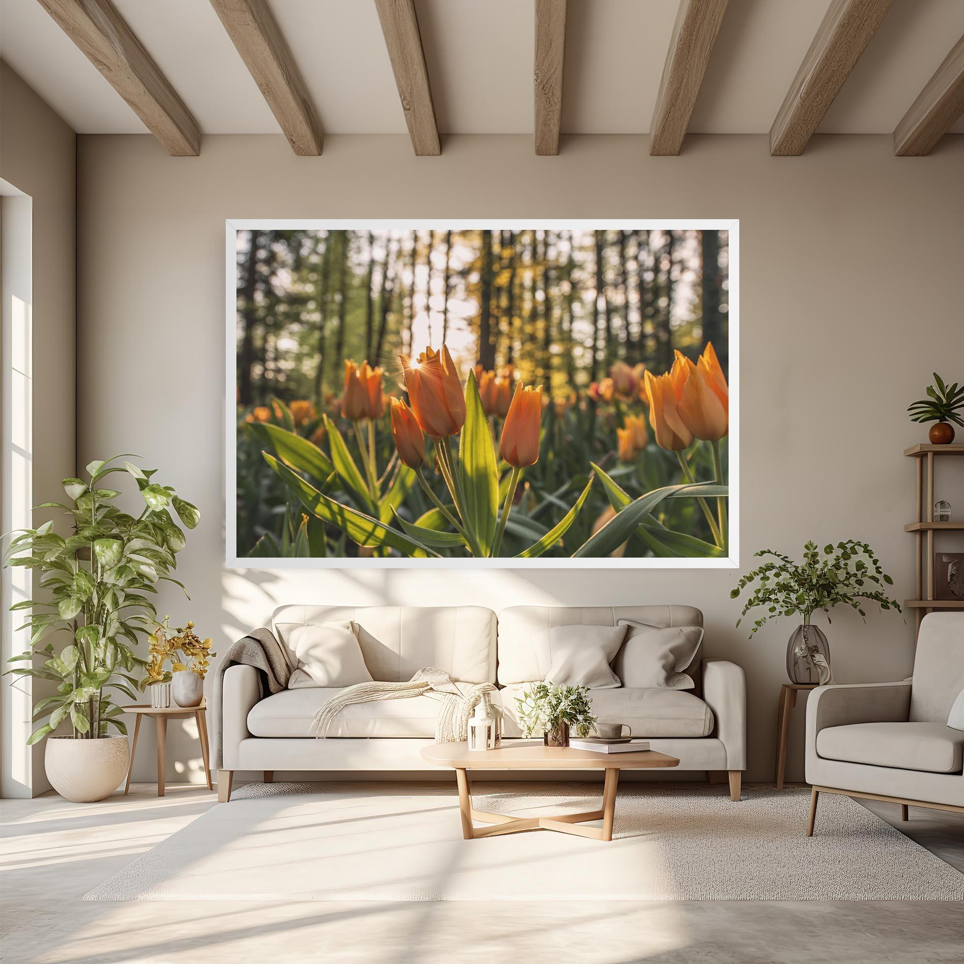 Tablou Canvas Forest Tulips mockup 6