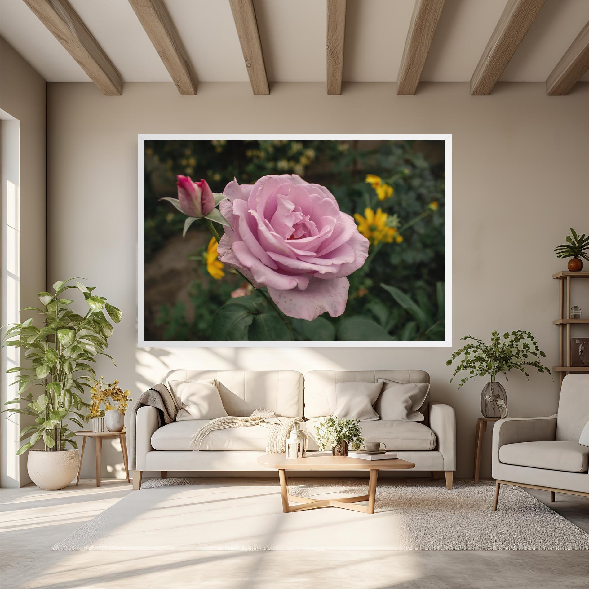 Tablou Canvas Garden Pink Rose mockup 6