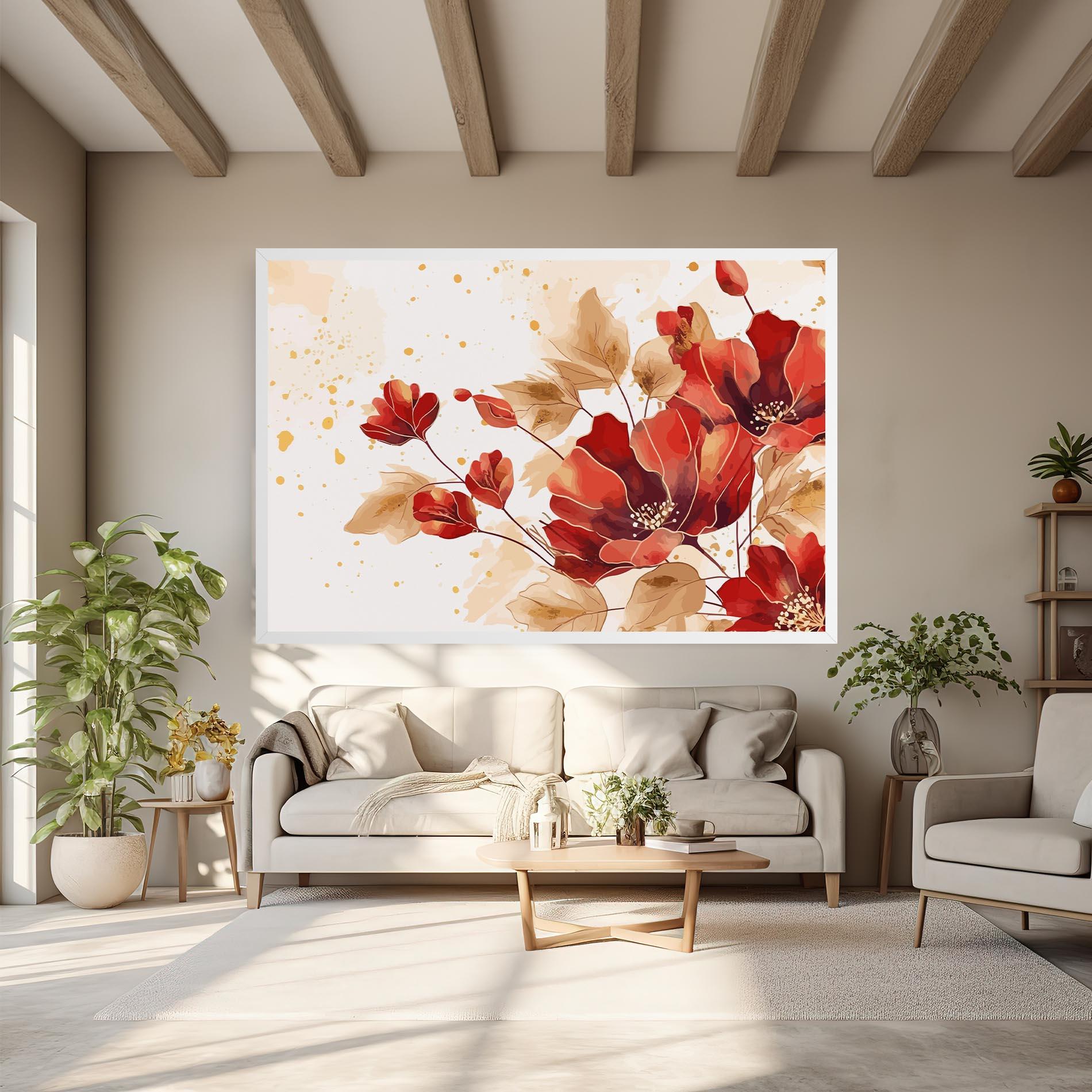 Tablou Canvas Red Wild Gold mockup 6