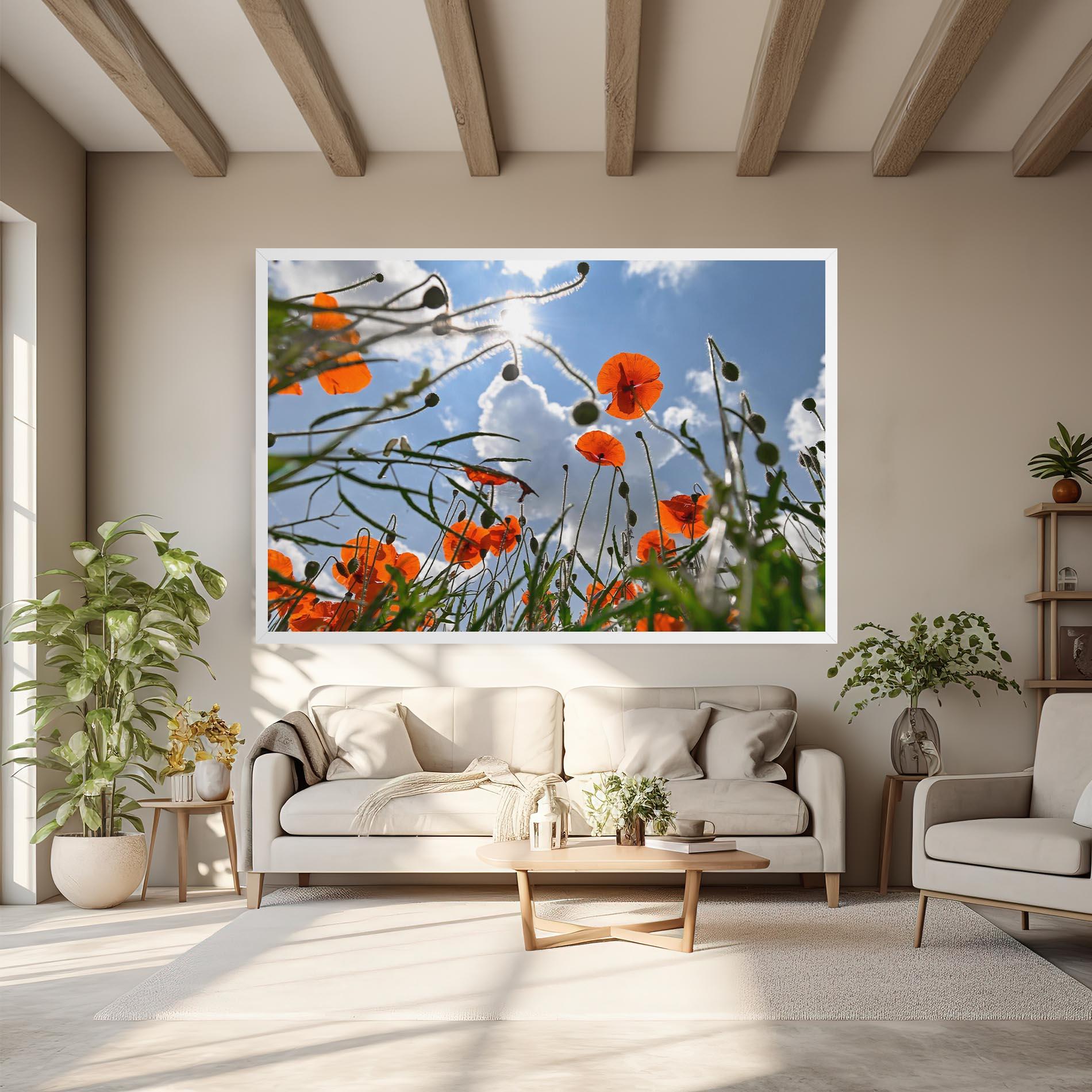 Tablou Canvas Wild Poppy Daylight mockup 6