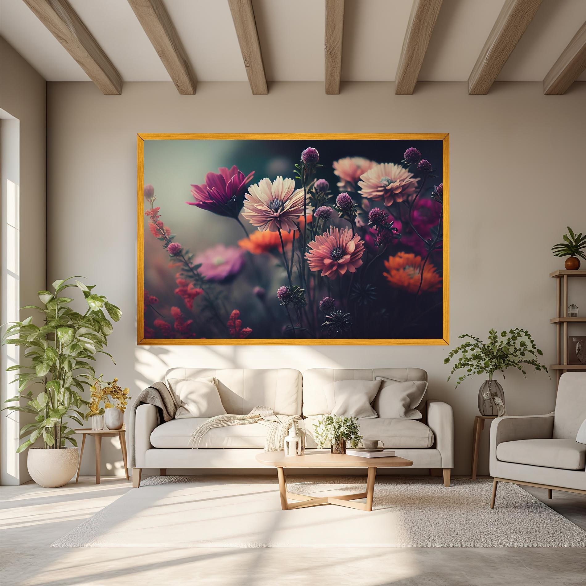 Tablou Canvas Beautiful Flower Garden mockup 6