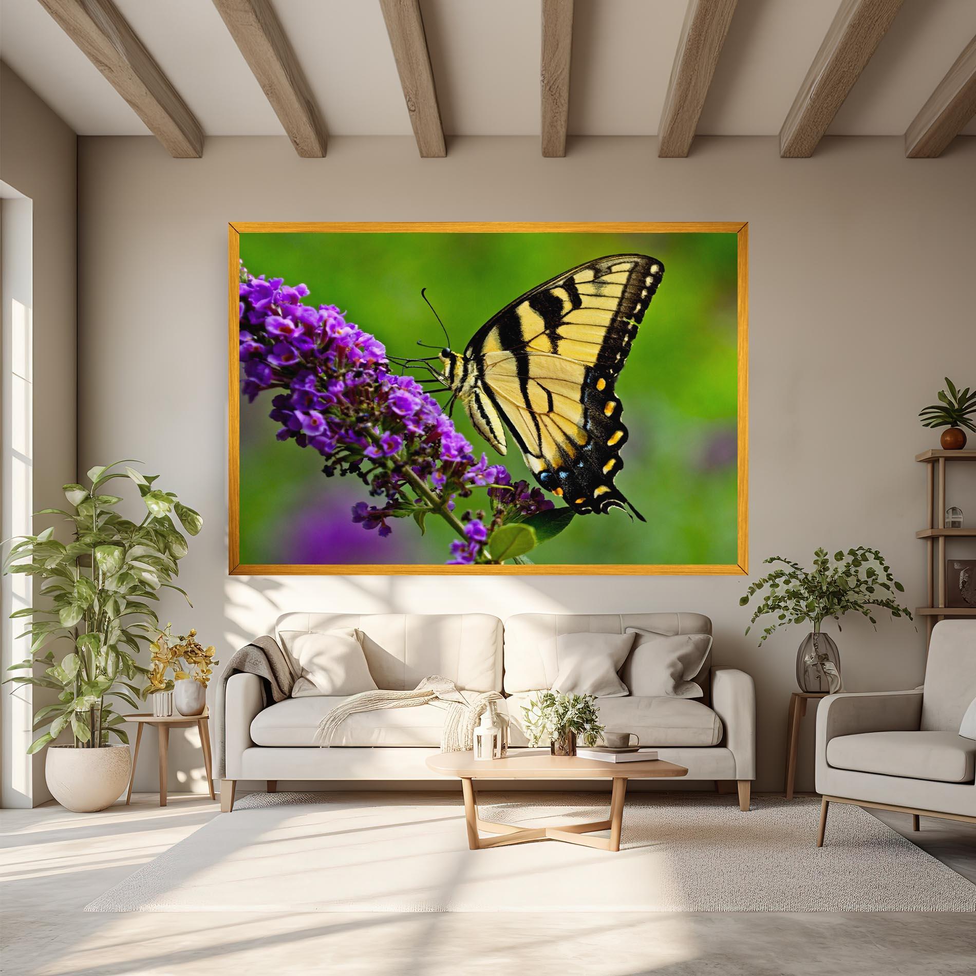 Tablou Canvas Cream Wild Butterfly mockup 6