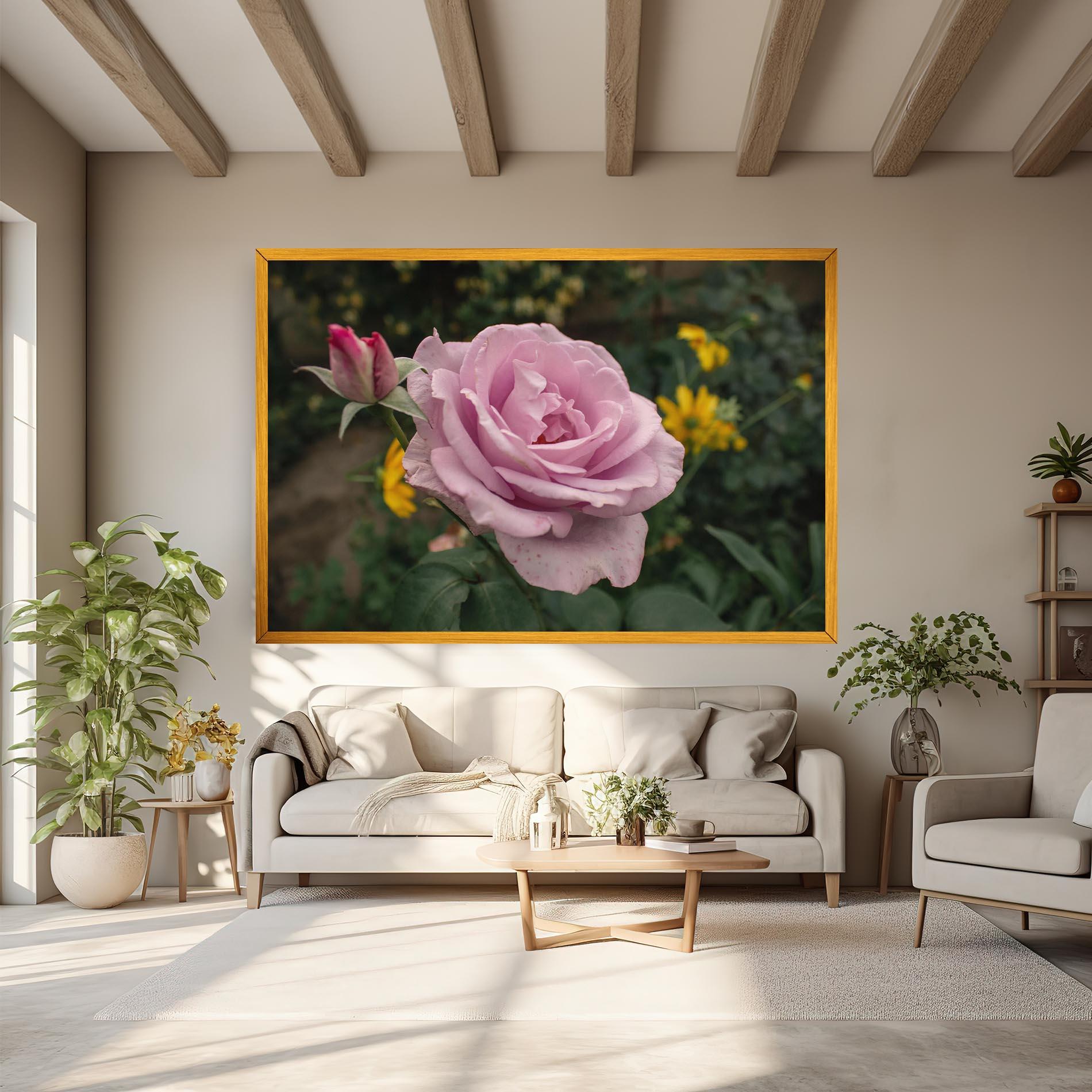 Tablou Canvas Garden Pink Rose mockup 6