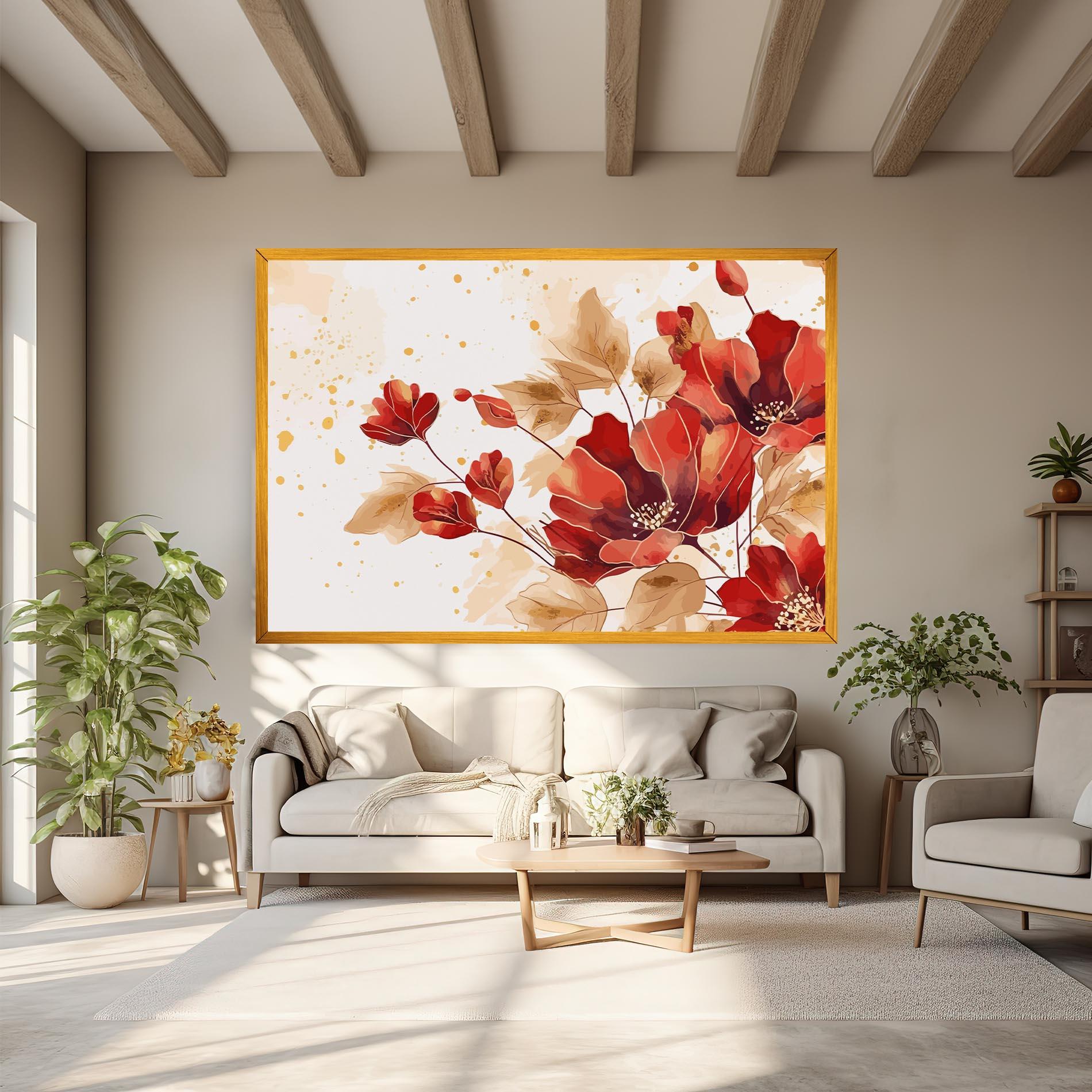 Tablou Canvas Red Wild Gold mockup 6