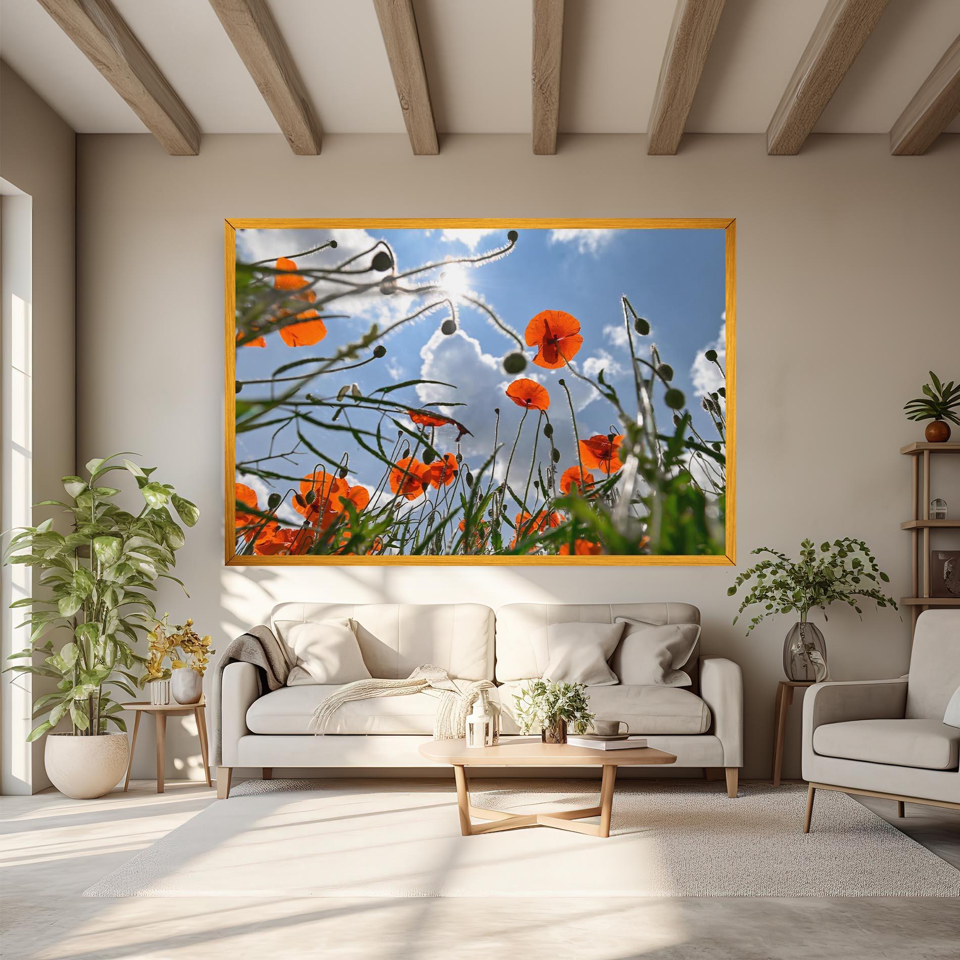 Tablou Canvas Wild Poppy Daylight mockup 6