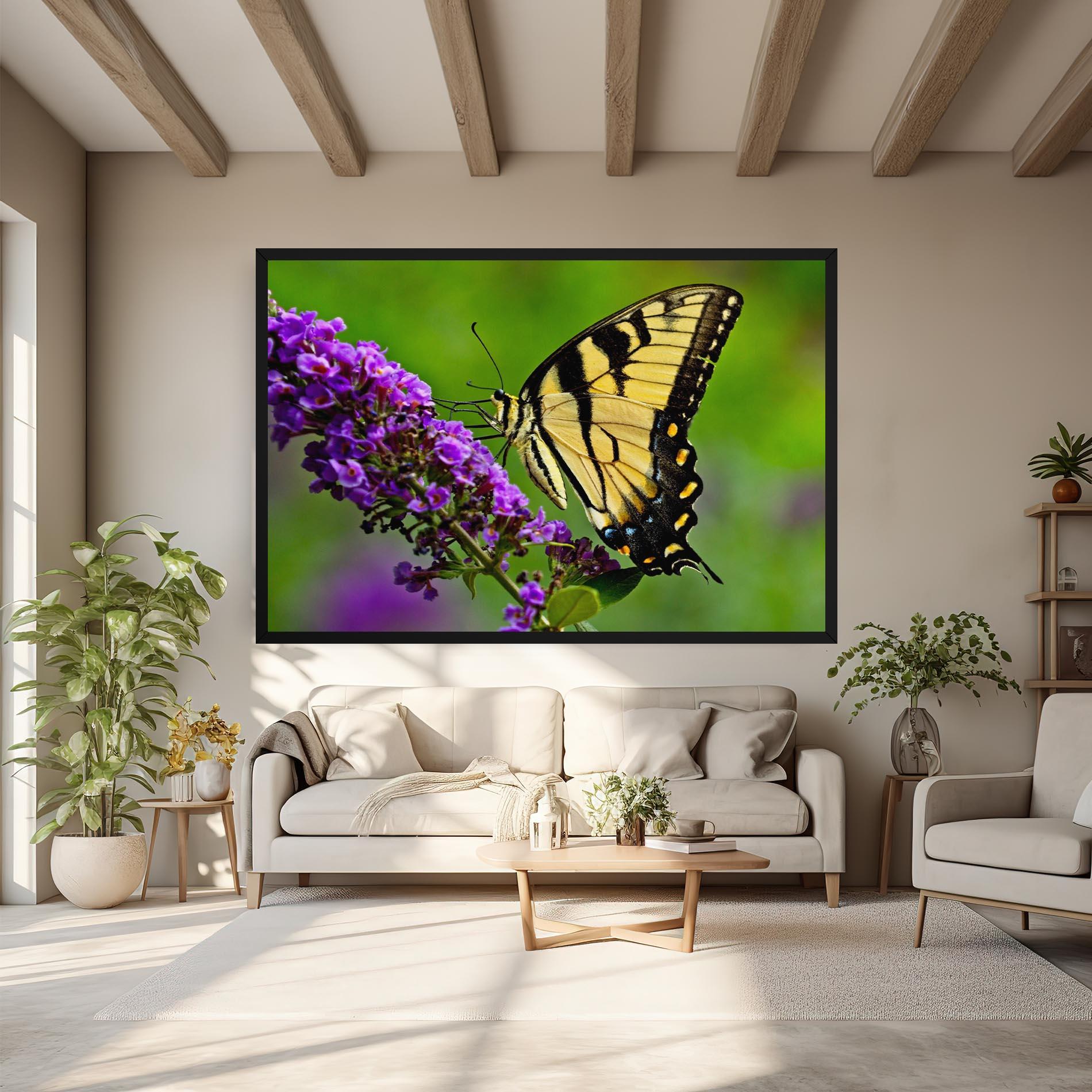 Tablou Canvas Cream Wild Butterfly mockup 6