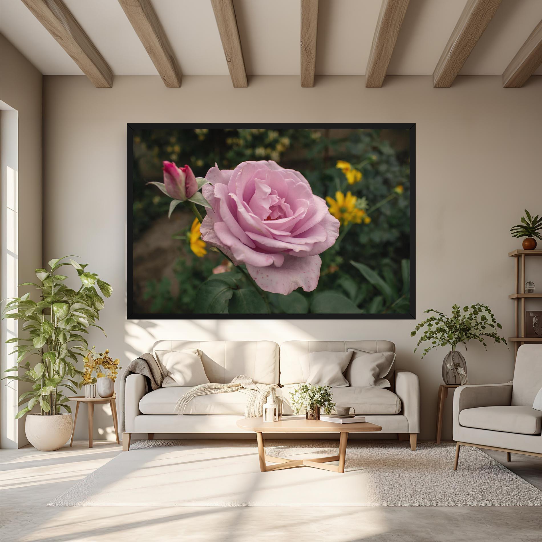 Tablou Canvas Garden Pink Rose mockup 6