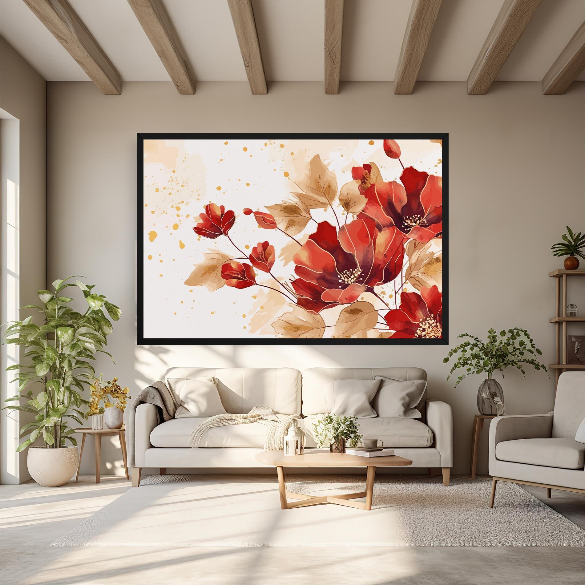 Tablou Canvas Red Wild Gold mockup 6