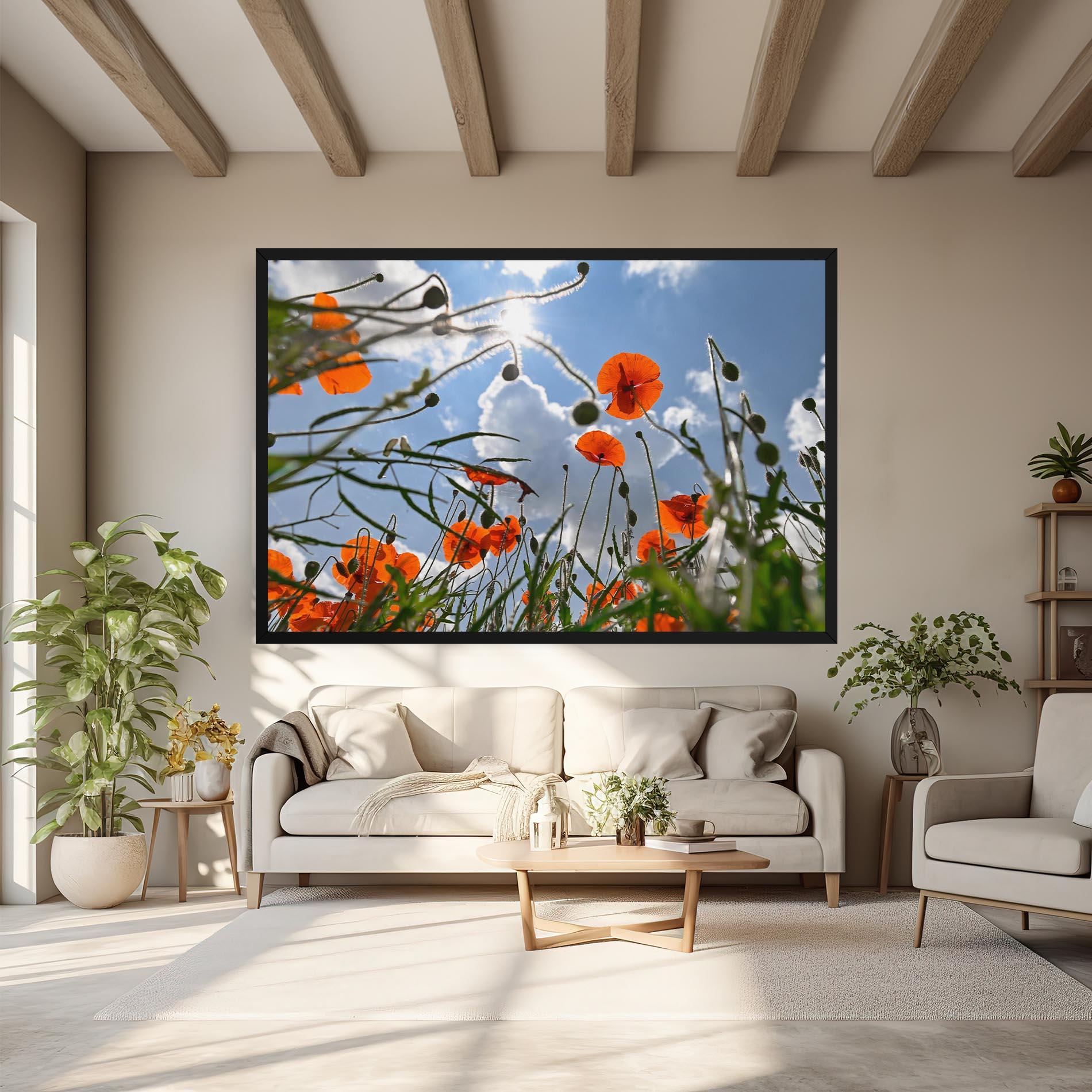 Tablou Canvas Wild Poppy Daylight mockup 6