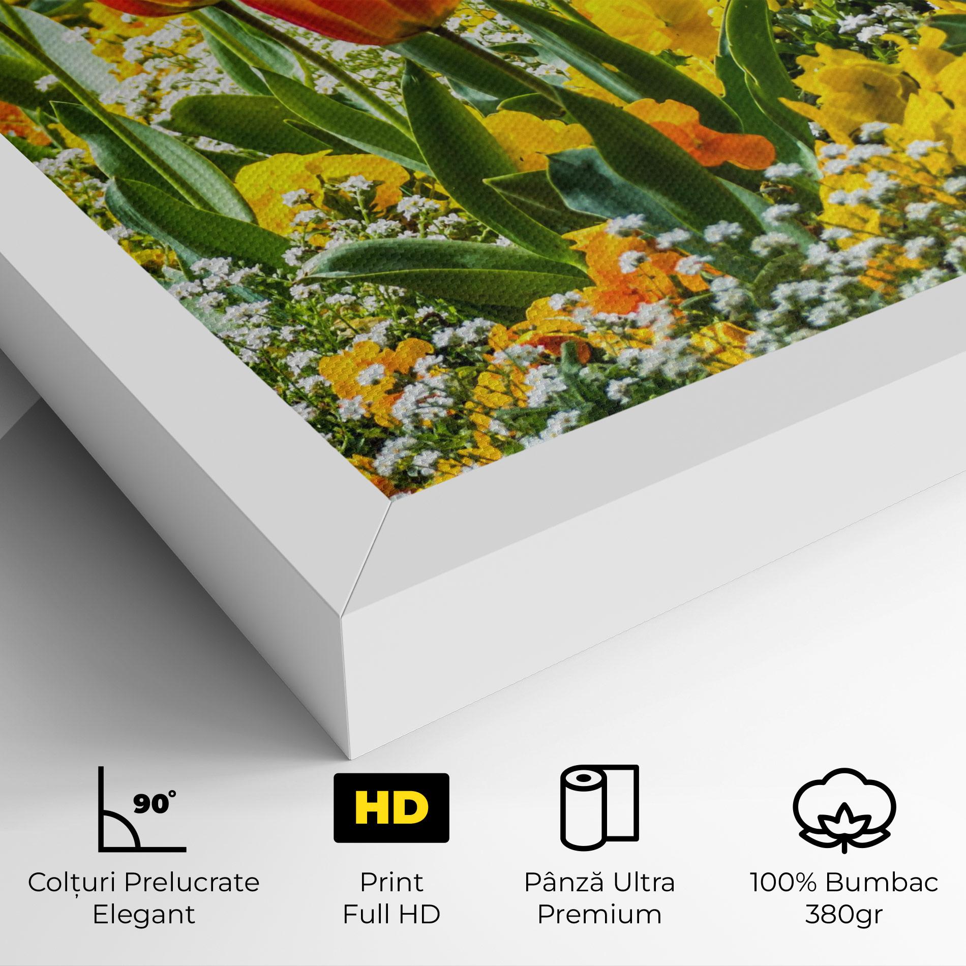 Tablou Canvas Colorful Tulips Garden mockup 4