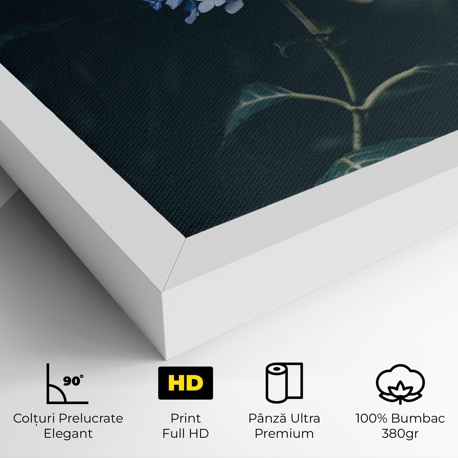 Tablou Canvas Forest Blue Flower mockup 4