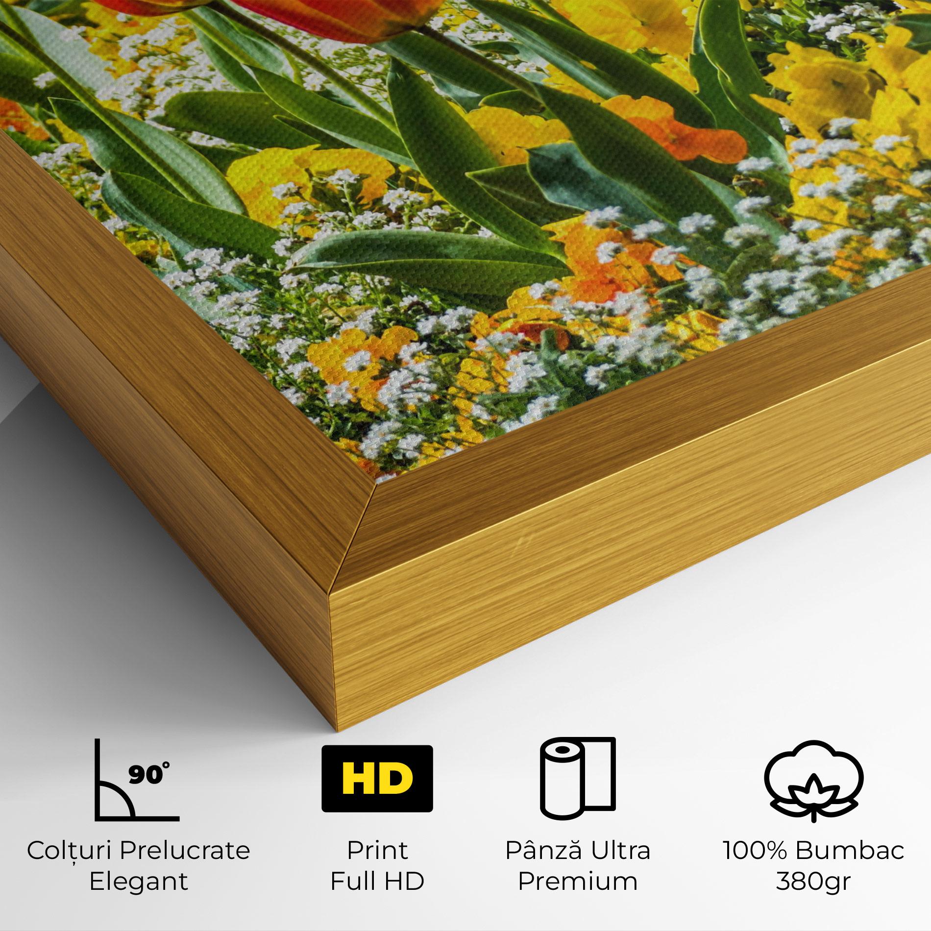 Tablou Canvas Colorful Tulips Garden mockup 4