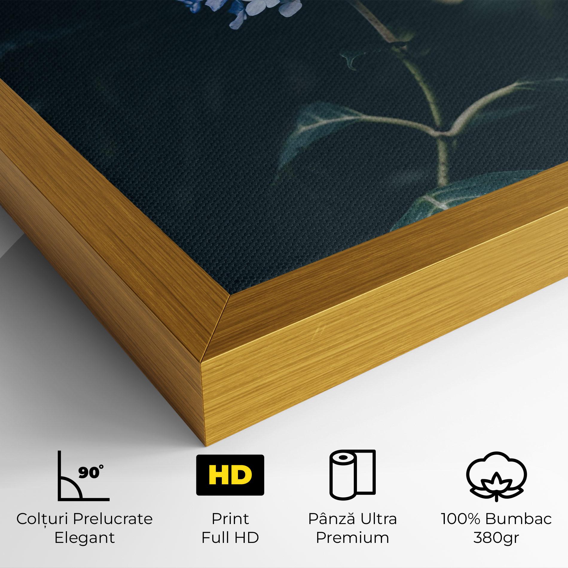 Tablou Canvas Forest Blue Flower mockup 4