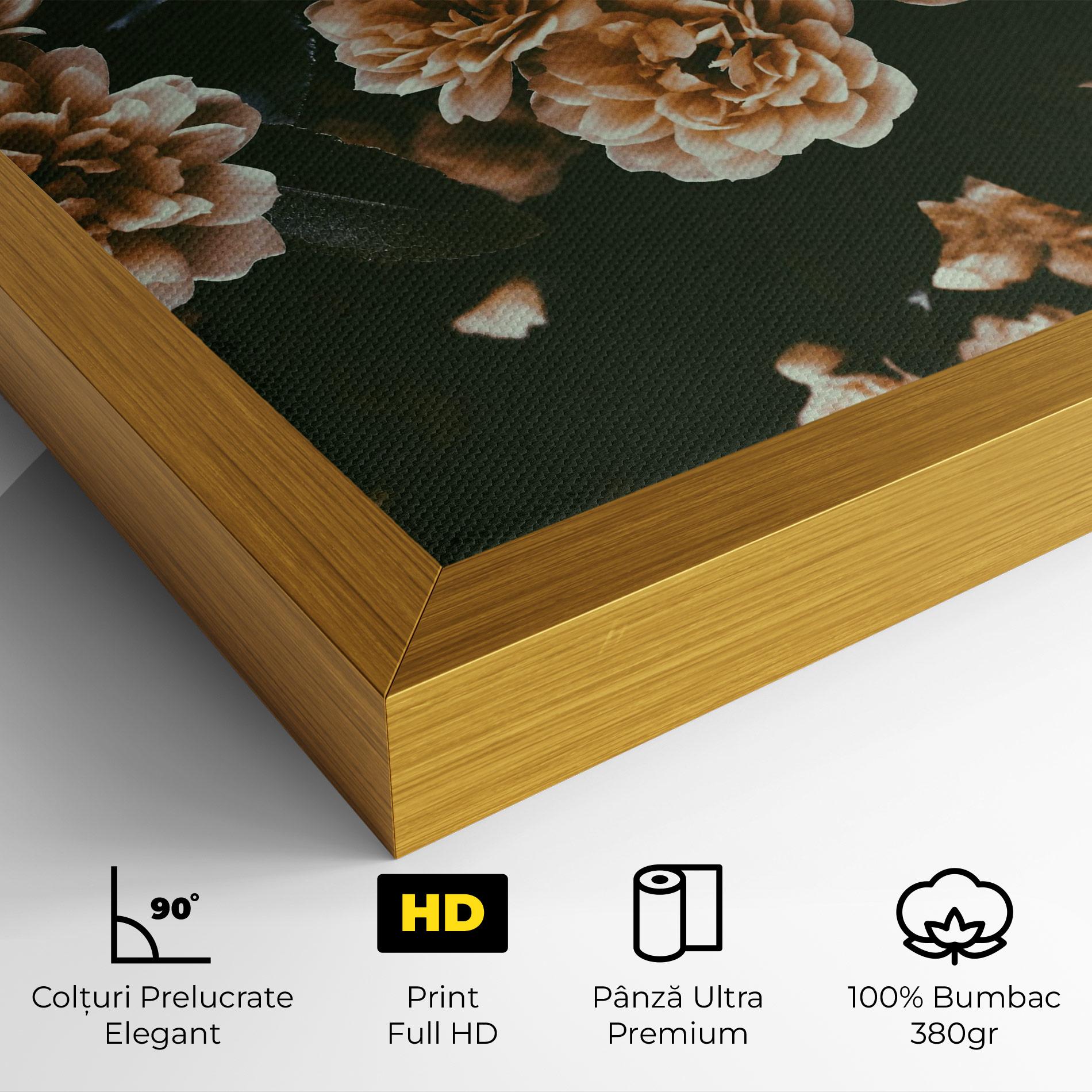 Tablou Canvas Wild Cream Flower mockup 4