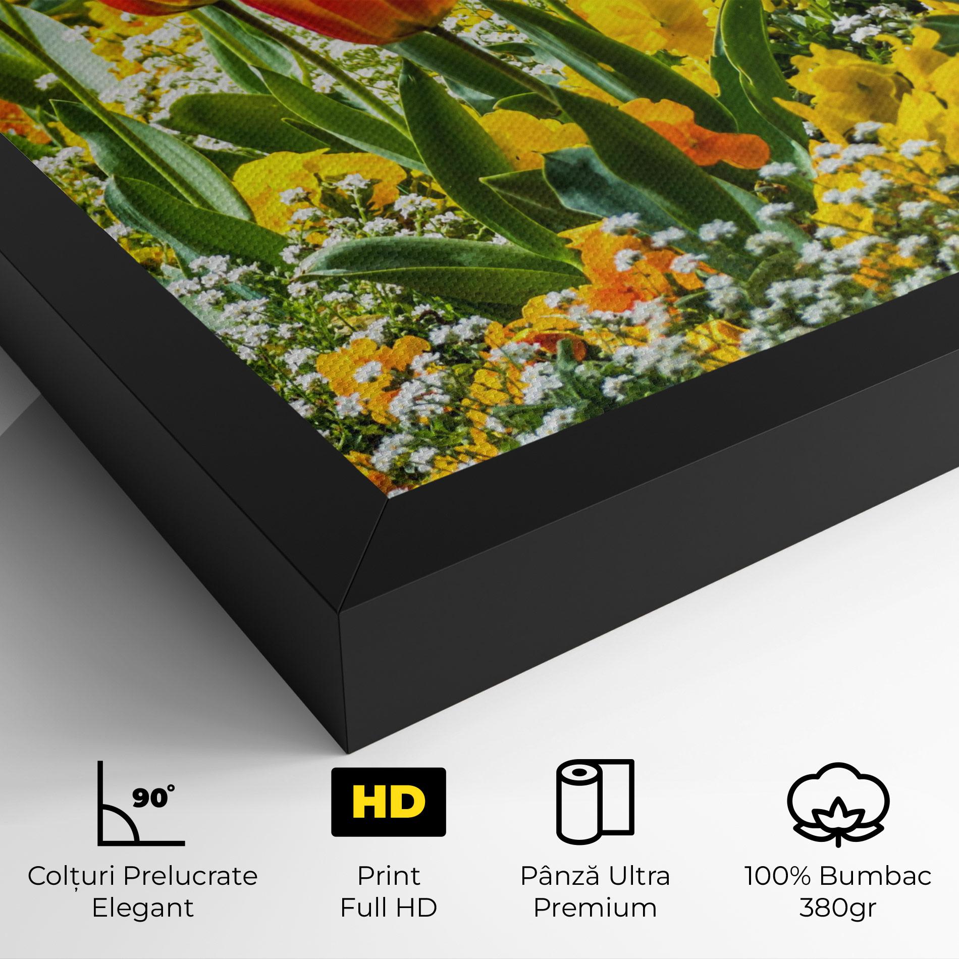 Tablou Canvas Colorful Tulips Garden mockup 4