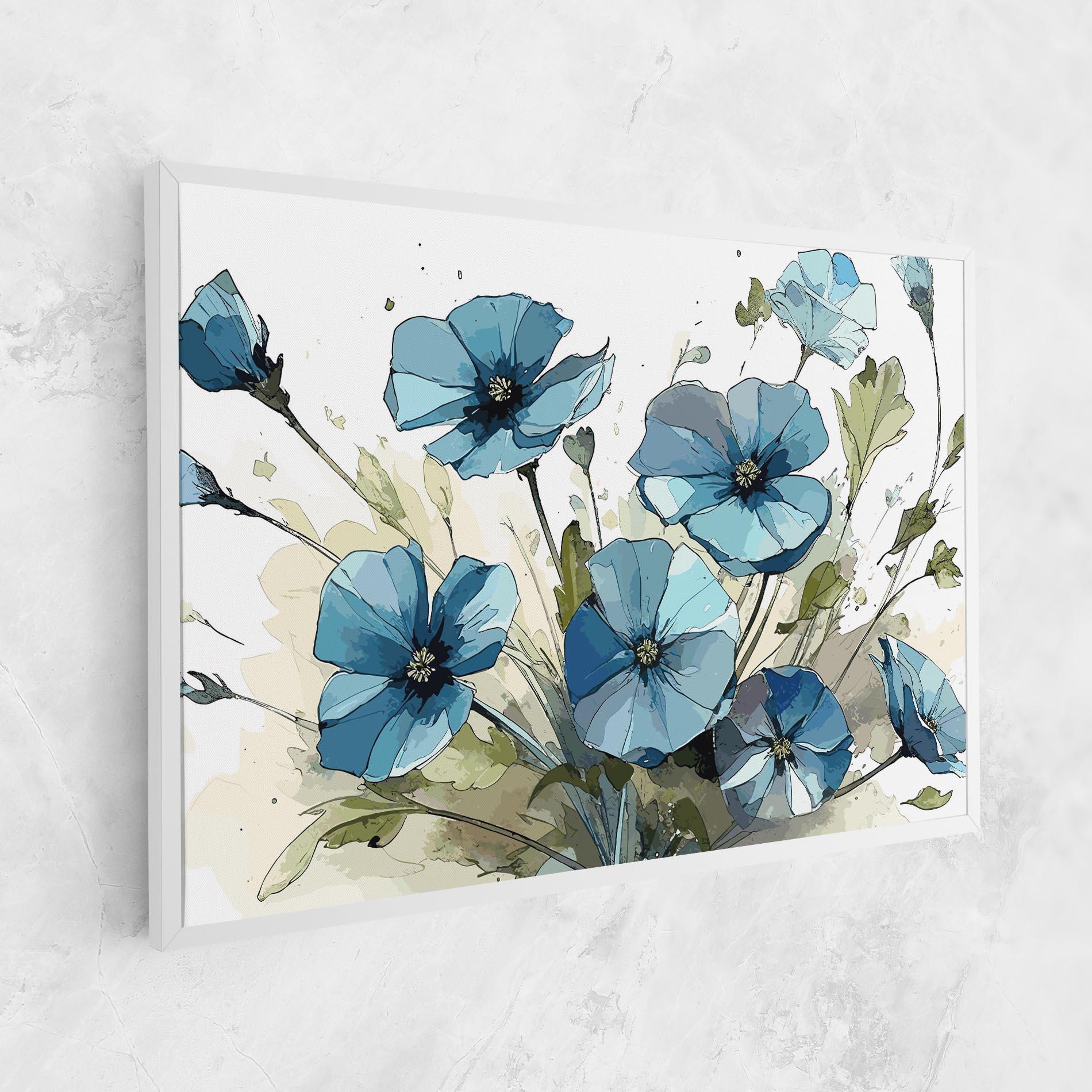 Tablou Canvas Blue Wild Plant mockup 1