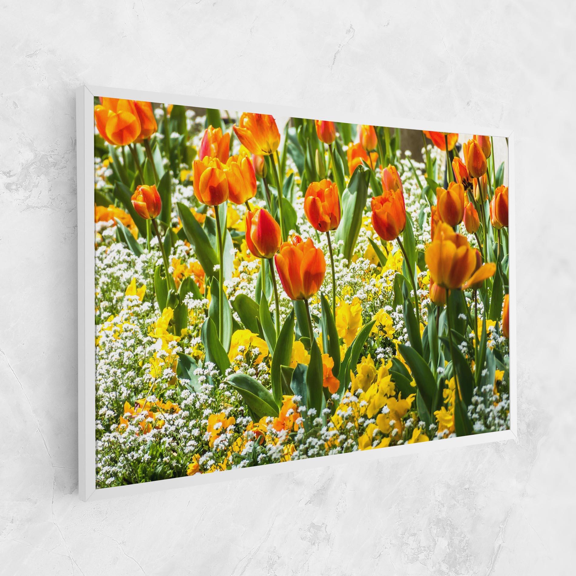 Tablou Canvas Colorful Tulips Garden mockup 1