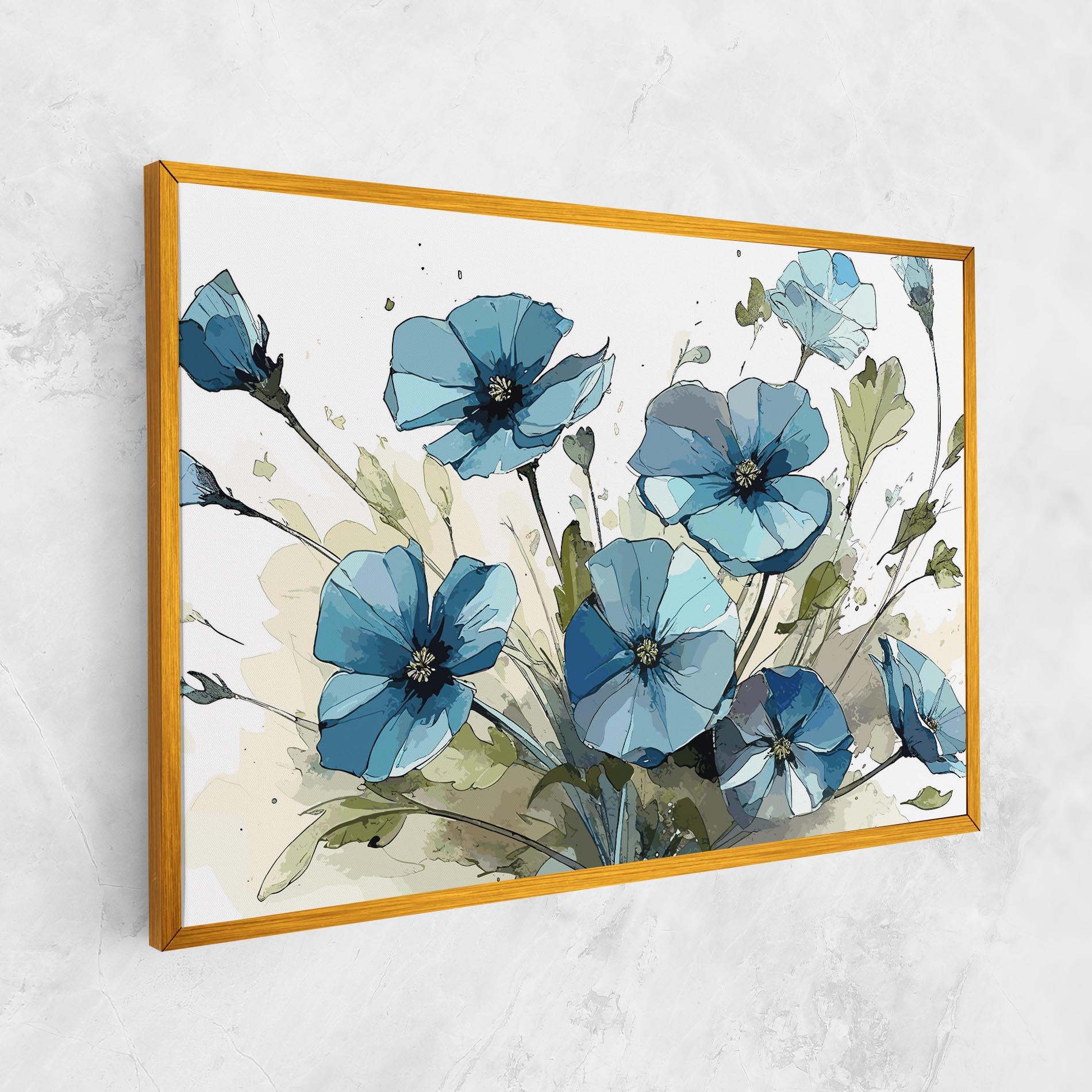 Tablou Canvas Blue Wild Plant mockup 1