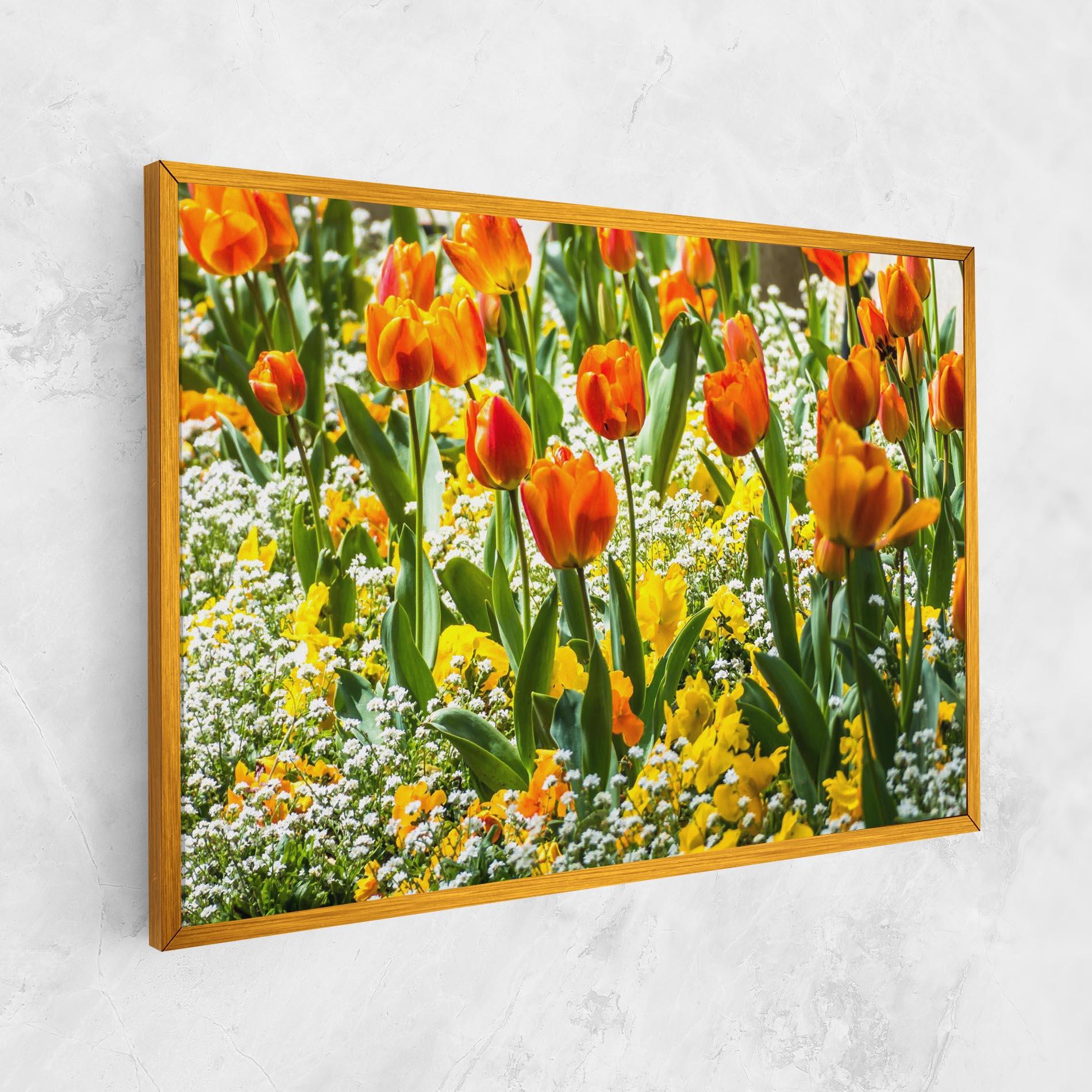 Tablou Canvas Colorful Tulips Garden mockup 1