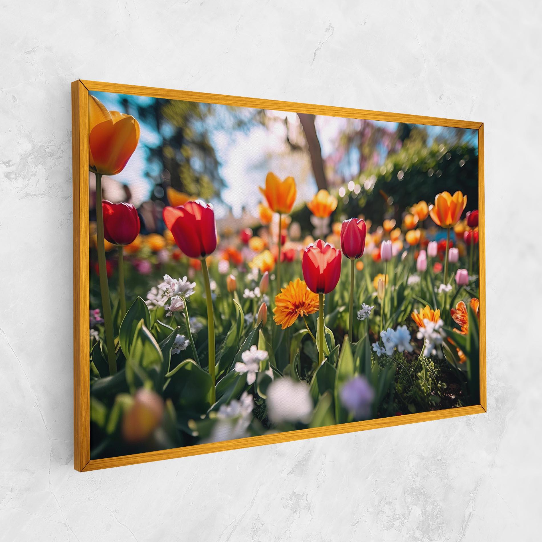 Tablou Canvas Garden Tulips Mix mockup 1