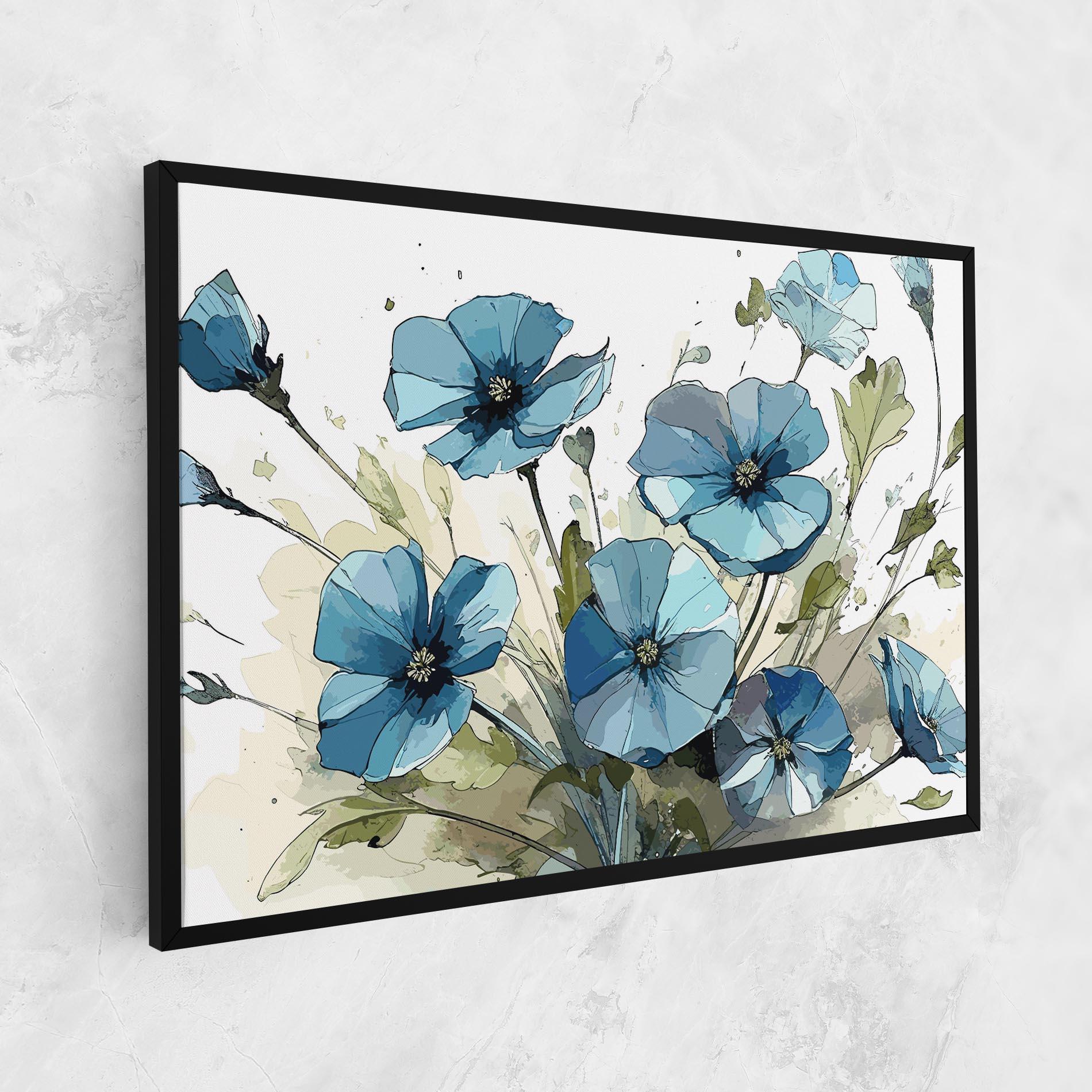 Tablou Canvas Blue Wild Plant mockup 1