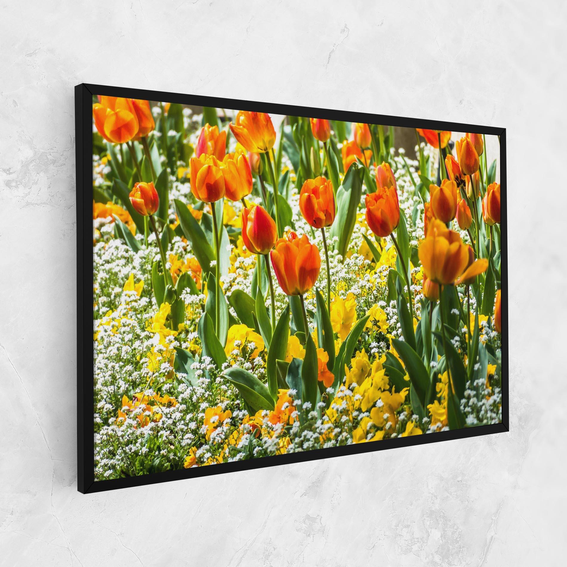 Tablou Canvas Colorful Tulips Garden mockup 1