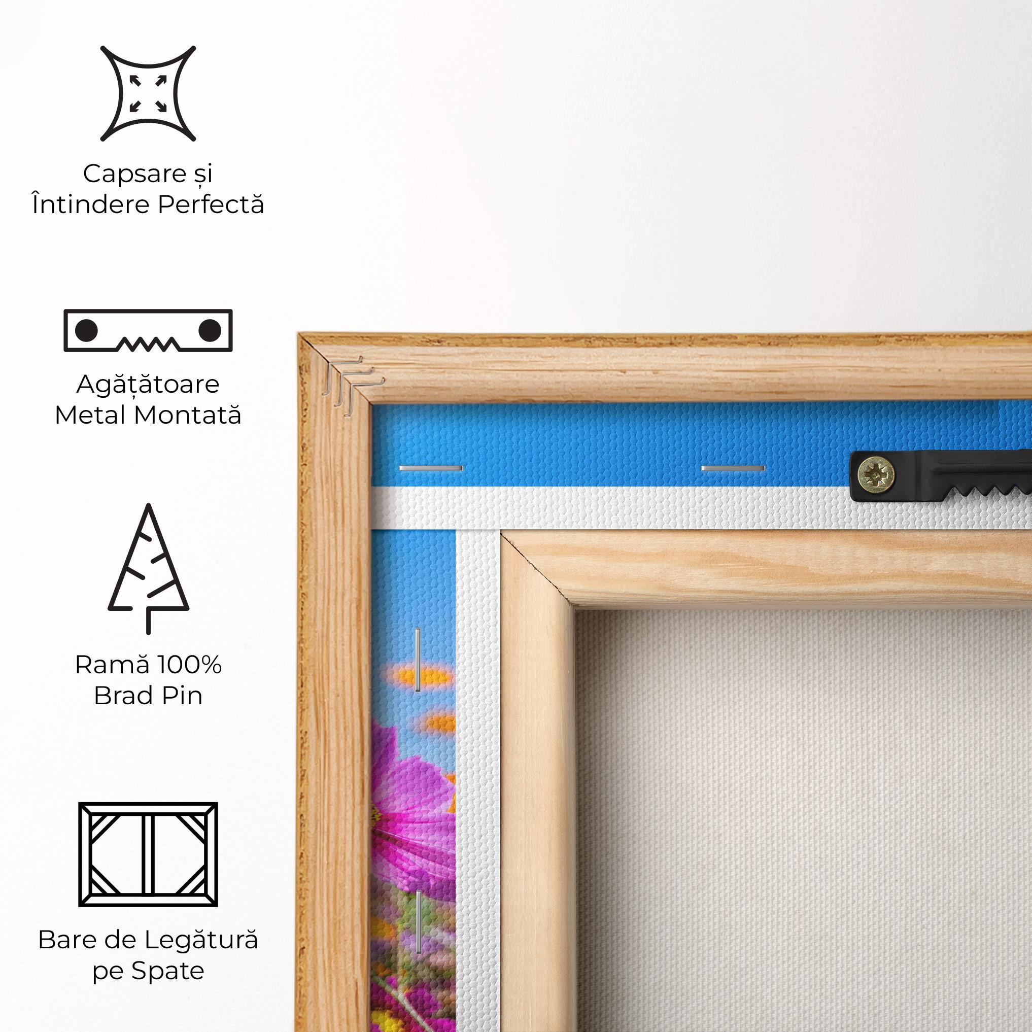 Tablou Canvas Cosmos Flowers Grassland mockup 5