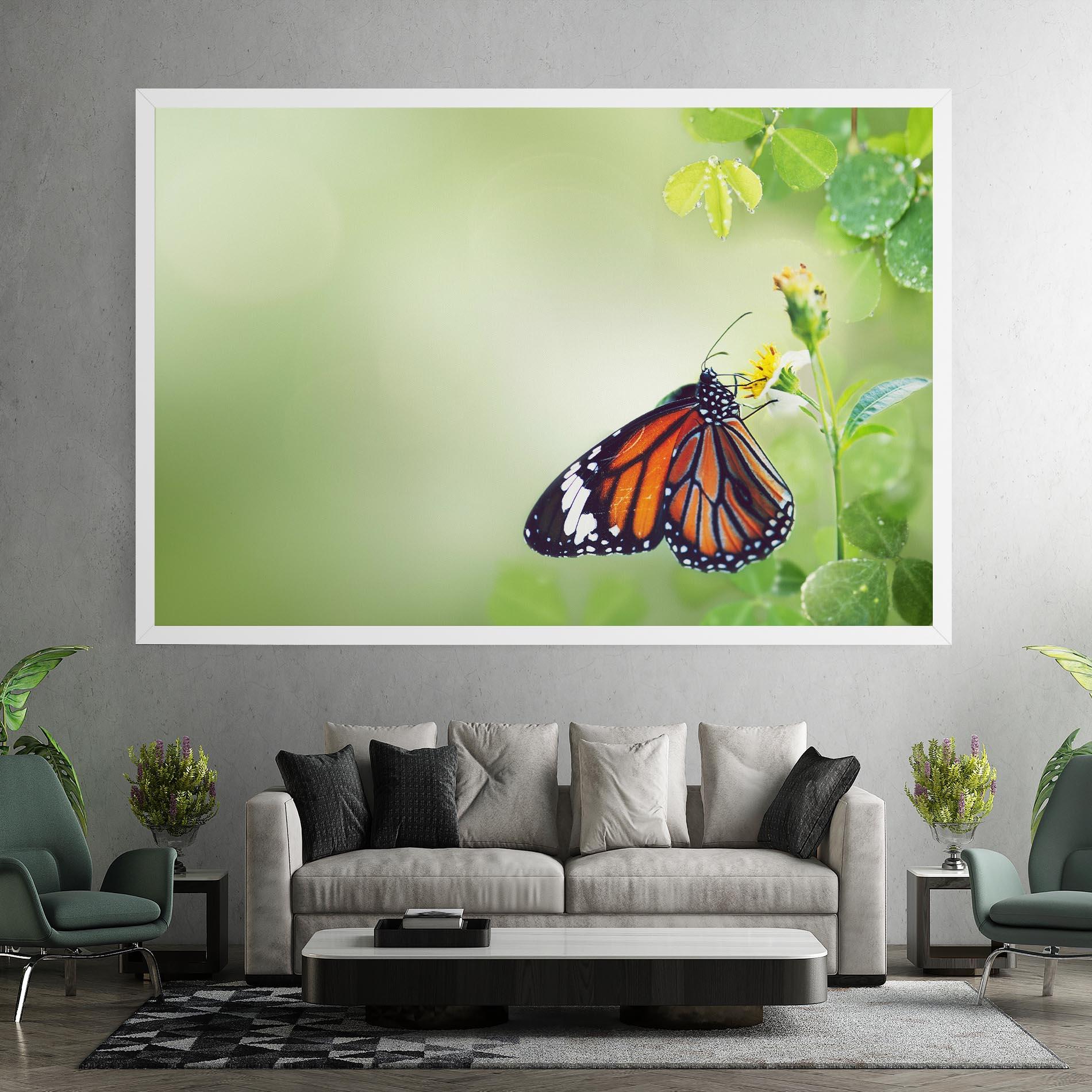 Tablou Canvas Butterfly Wild Plant mockup 7