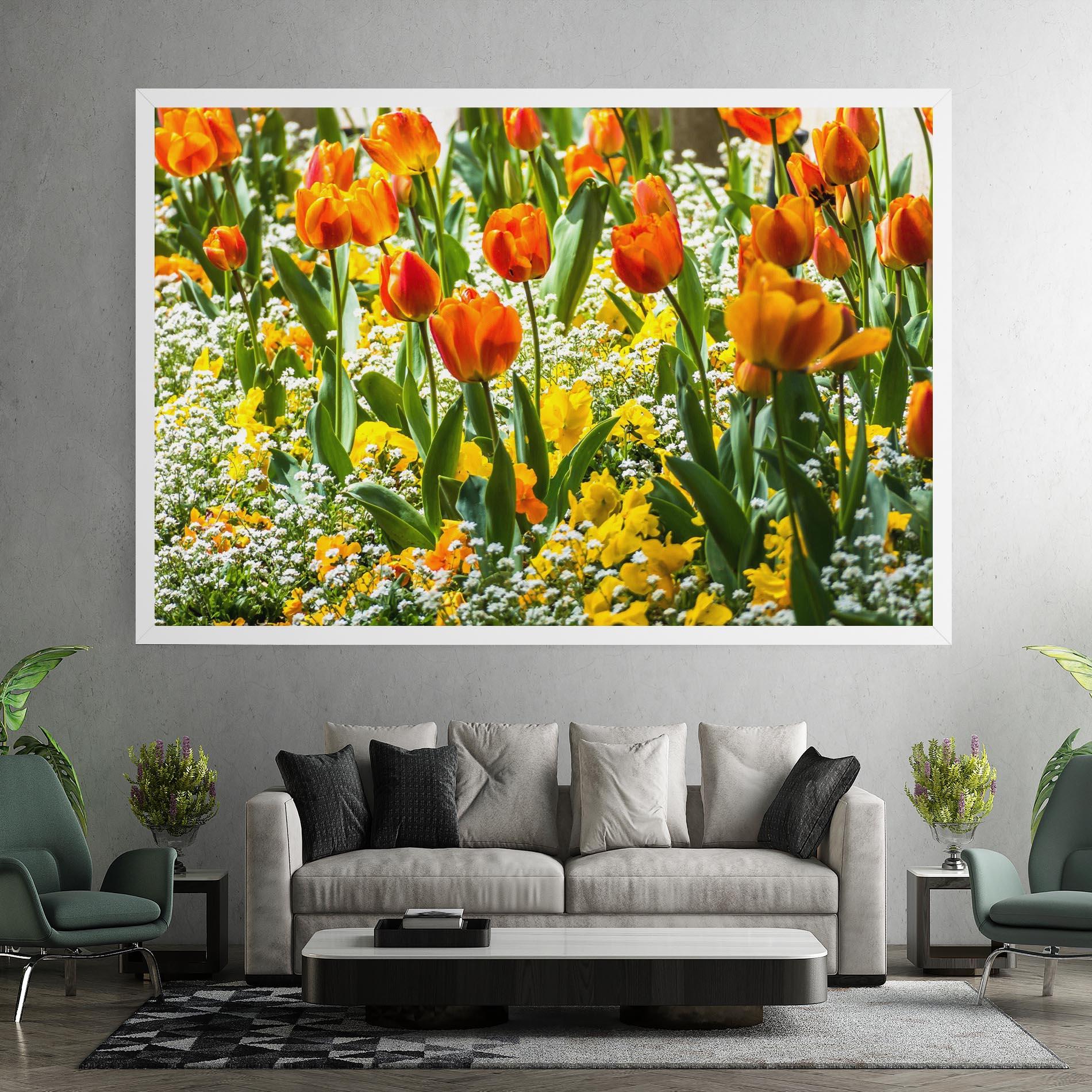 Tablou Canvas Colorful Tulips Garden mockup 7