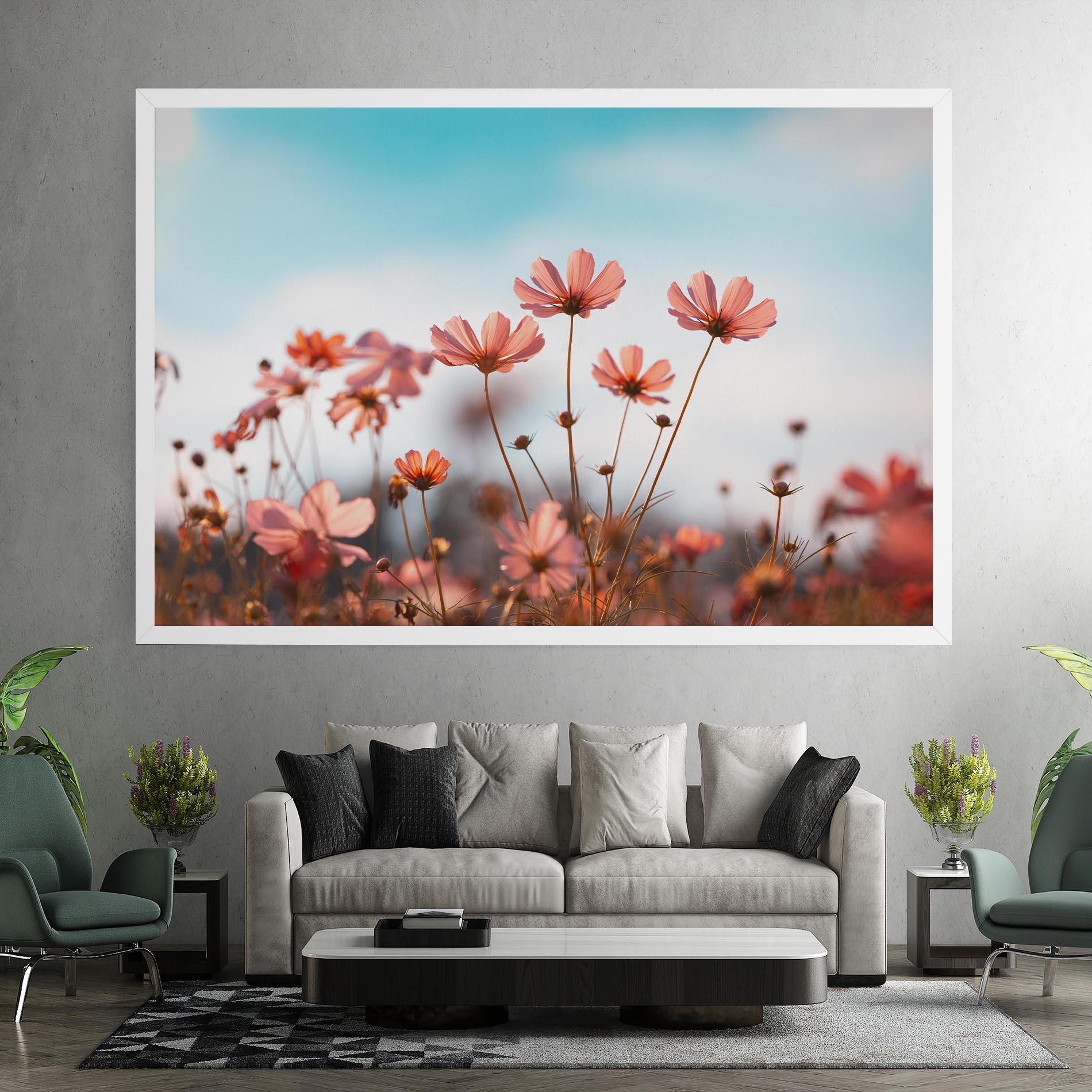 Tablou Canvas Cosmos Flowers Beautiful mockup 7