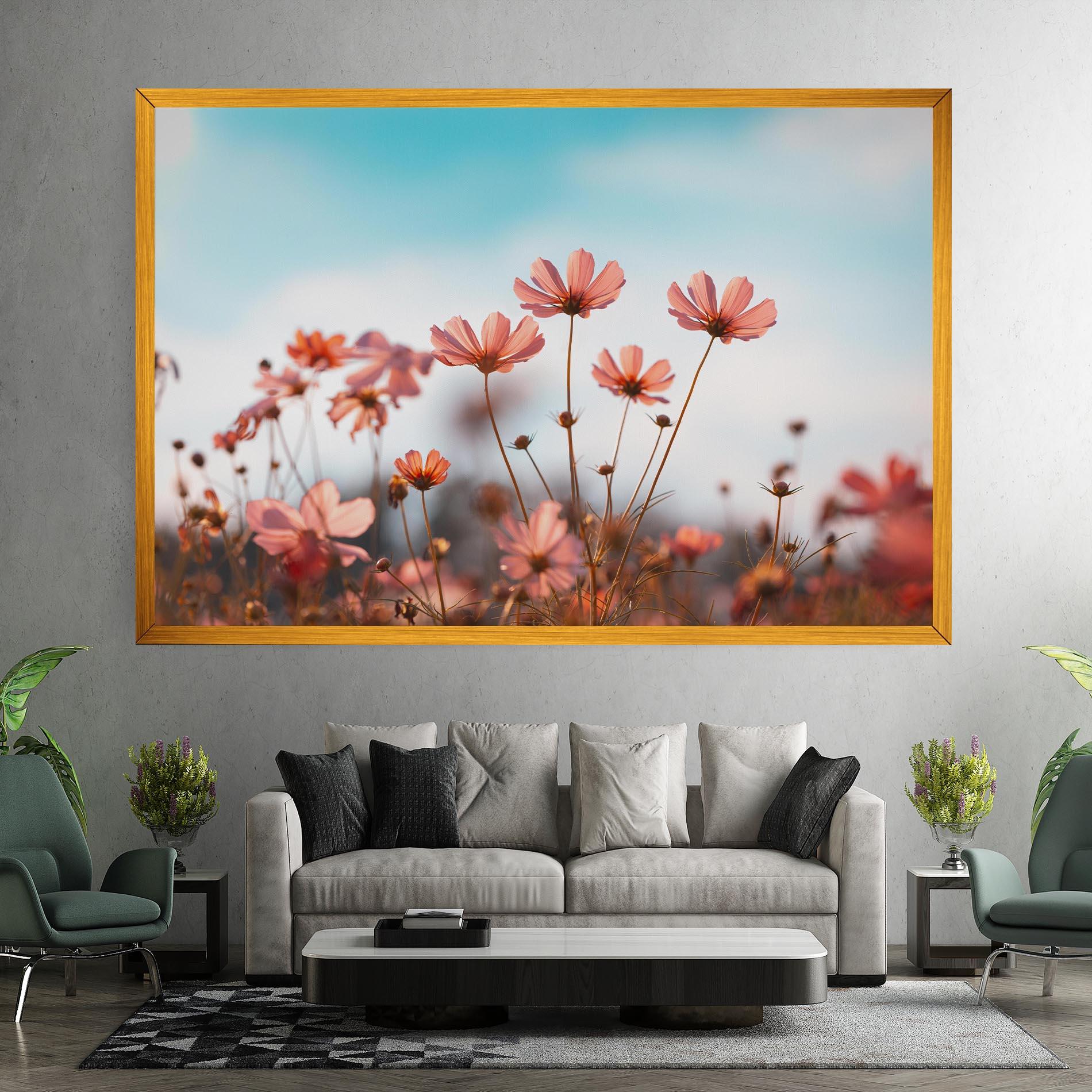 Tablou Canvas Cosmos Flowers Beautiful mockup 7