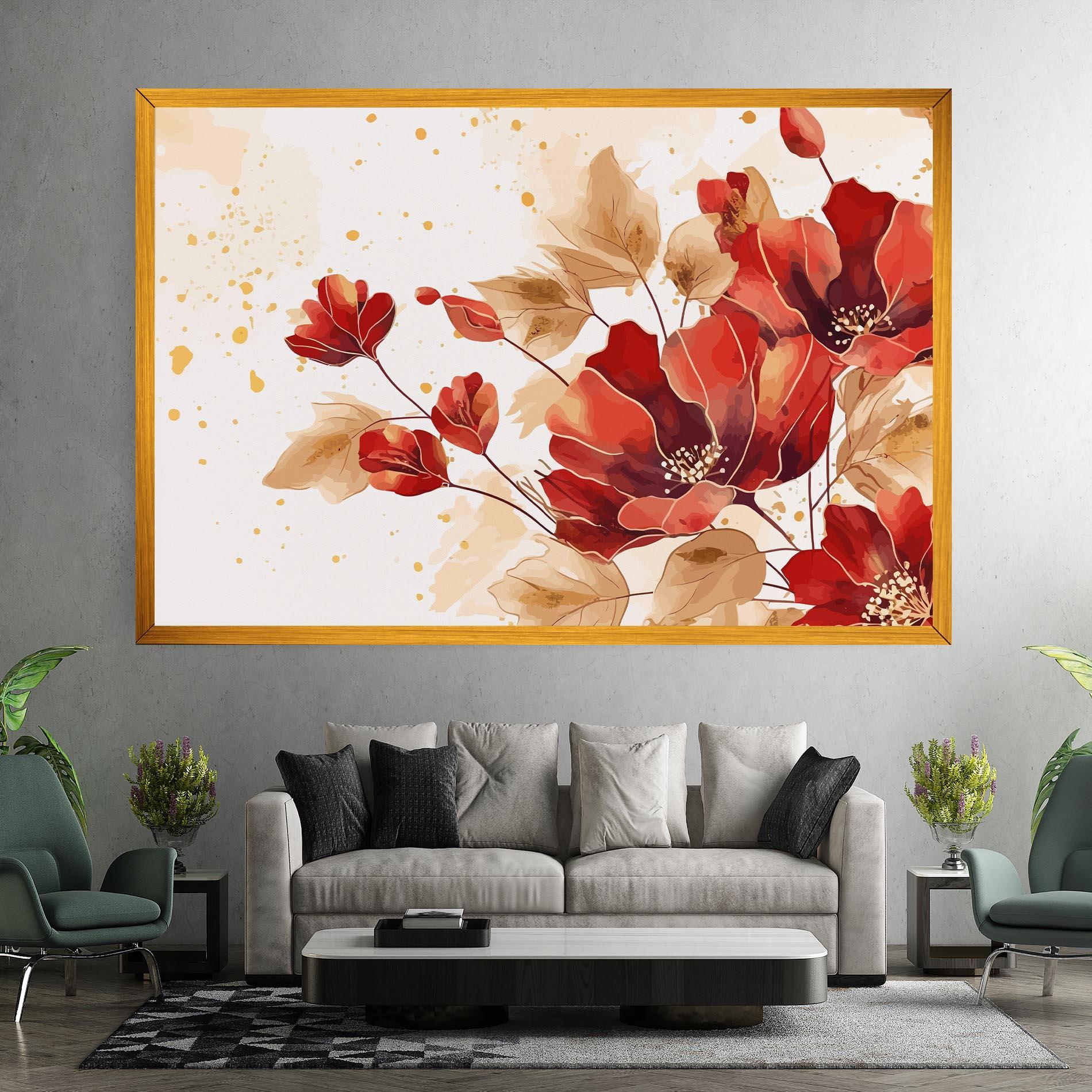 Tablou Canvas Red Wild Gold mockup 7
