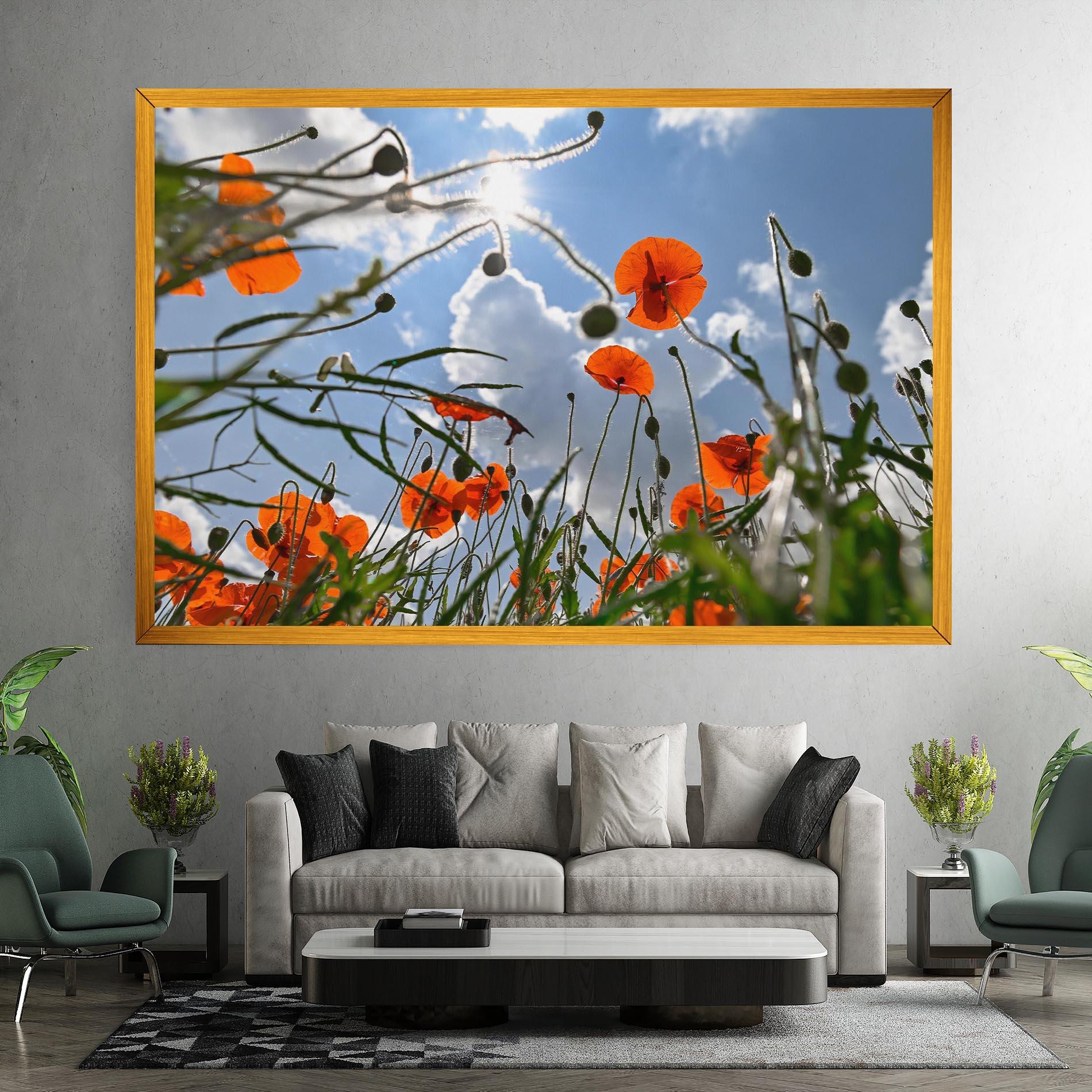 Tablou Canvas Wild Poppy Daylight mockup 7