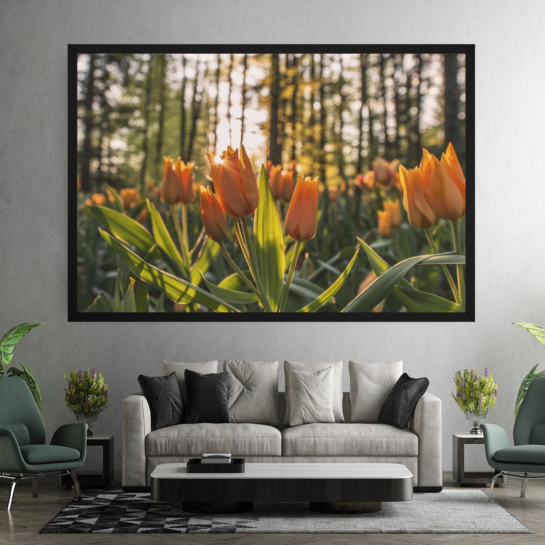Tablou Canvas Forest Tulips mockup 7