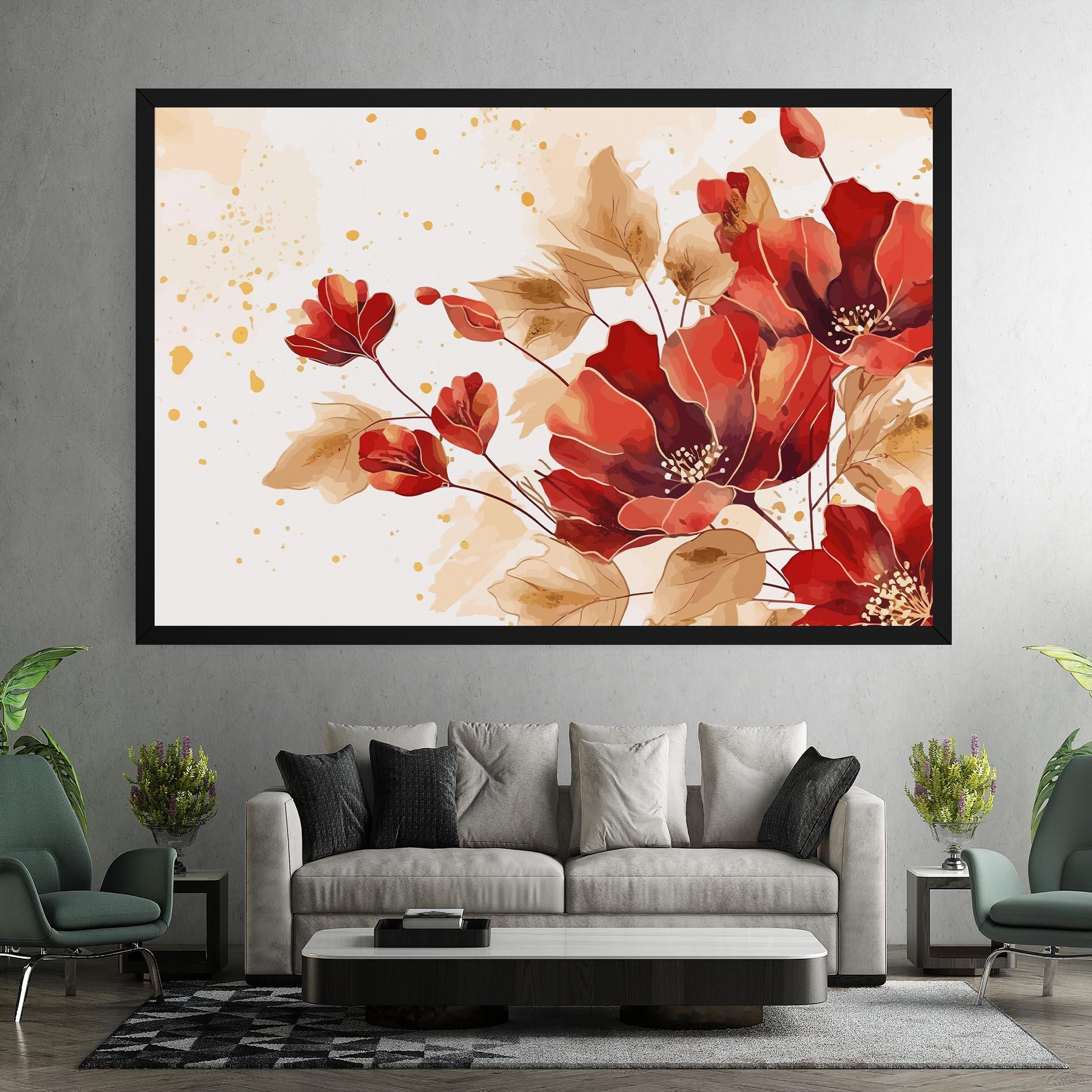 Tablou Canvas Red Wild Gold mockup 7