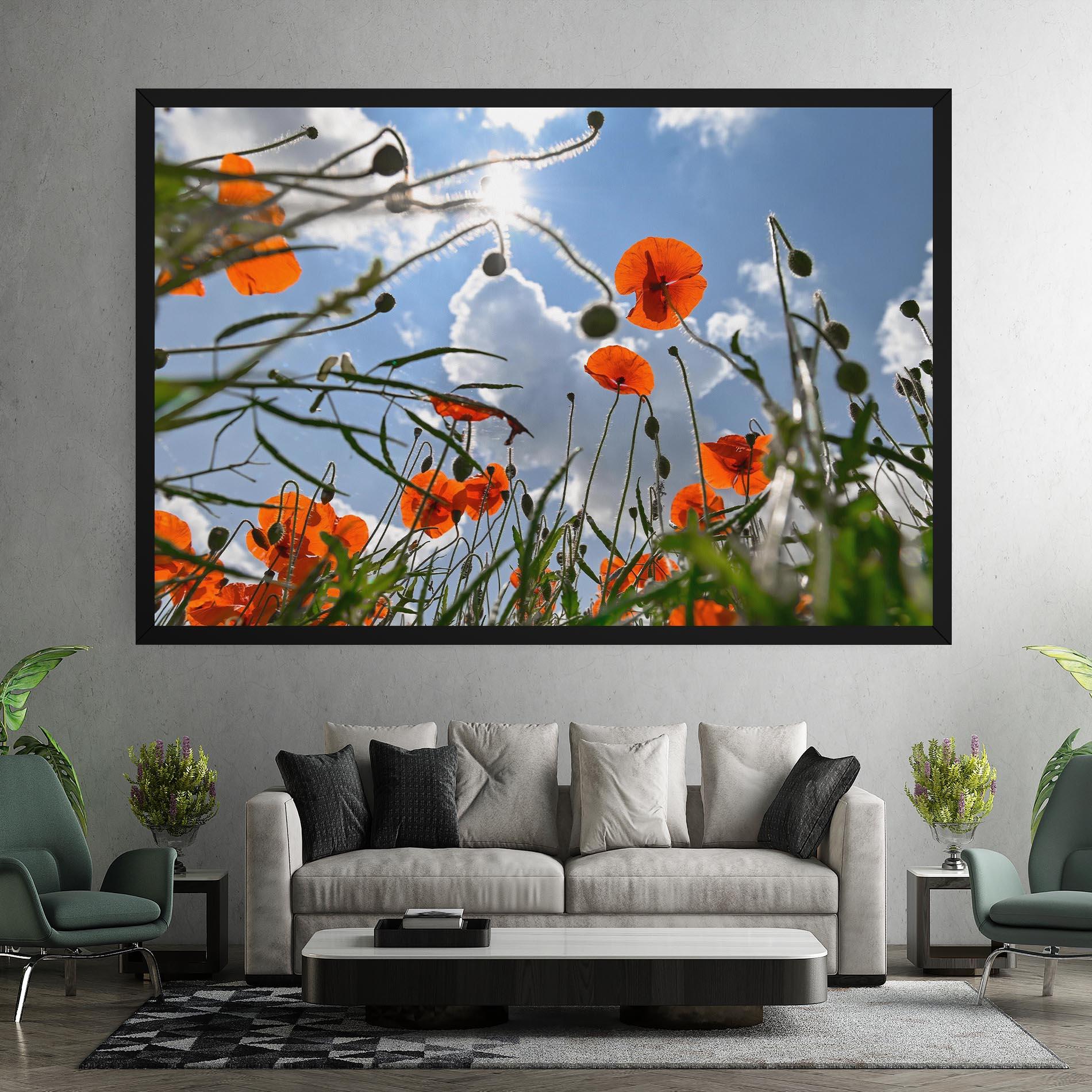 Tablou Canvas Wild Poppy Daylight mockup 7