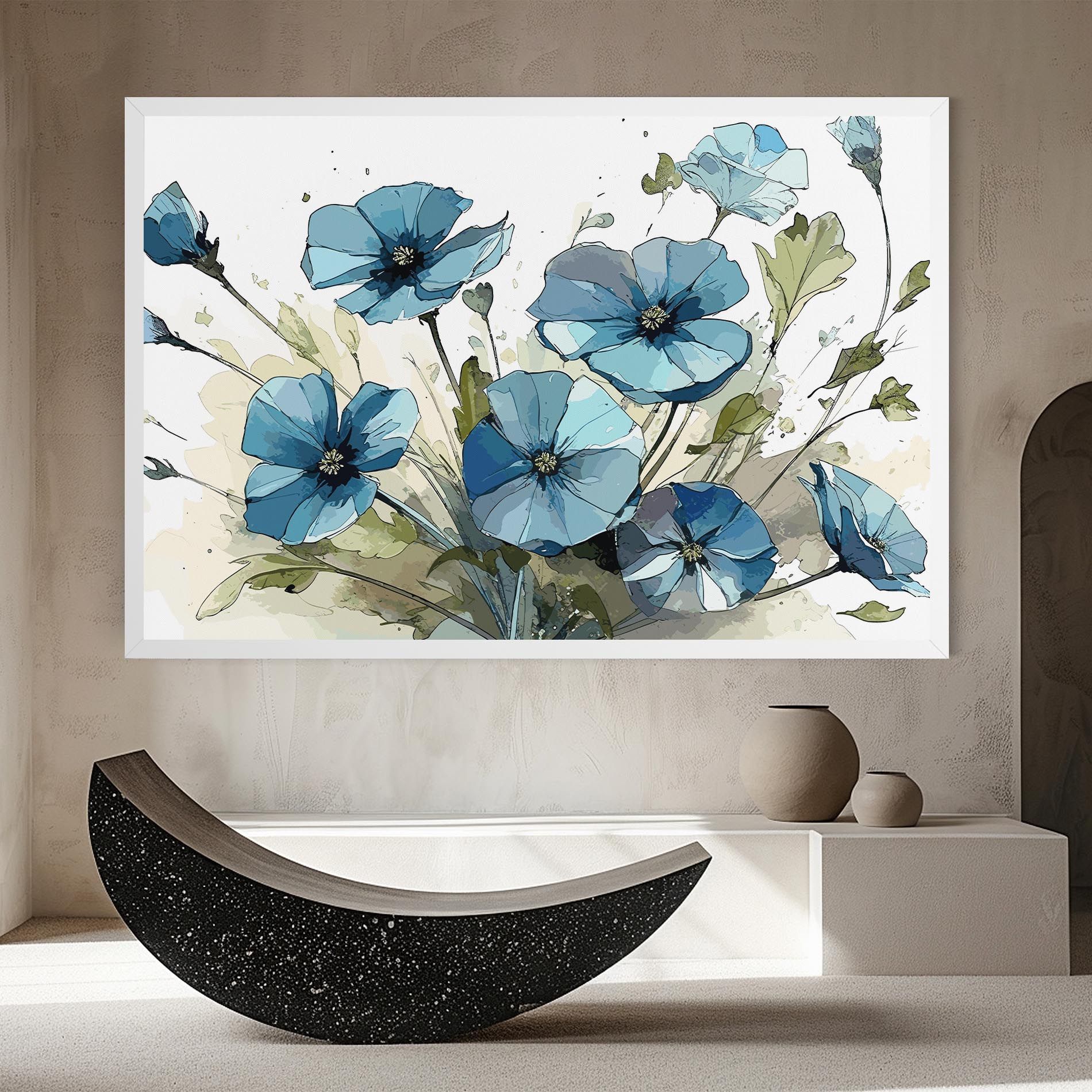 Blue Wild Plant mockup 8