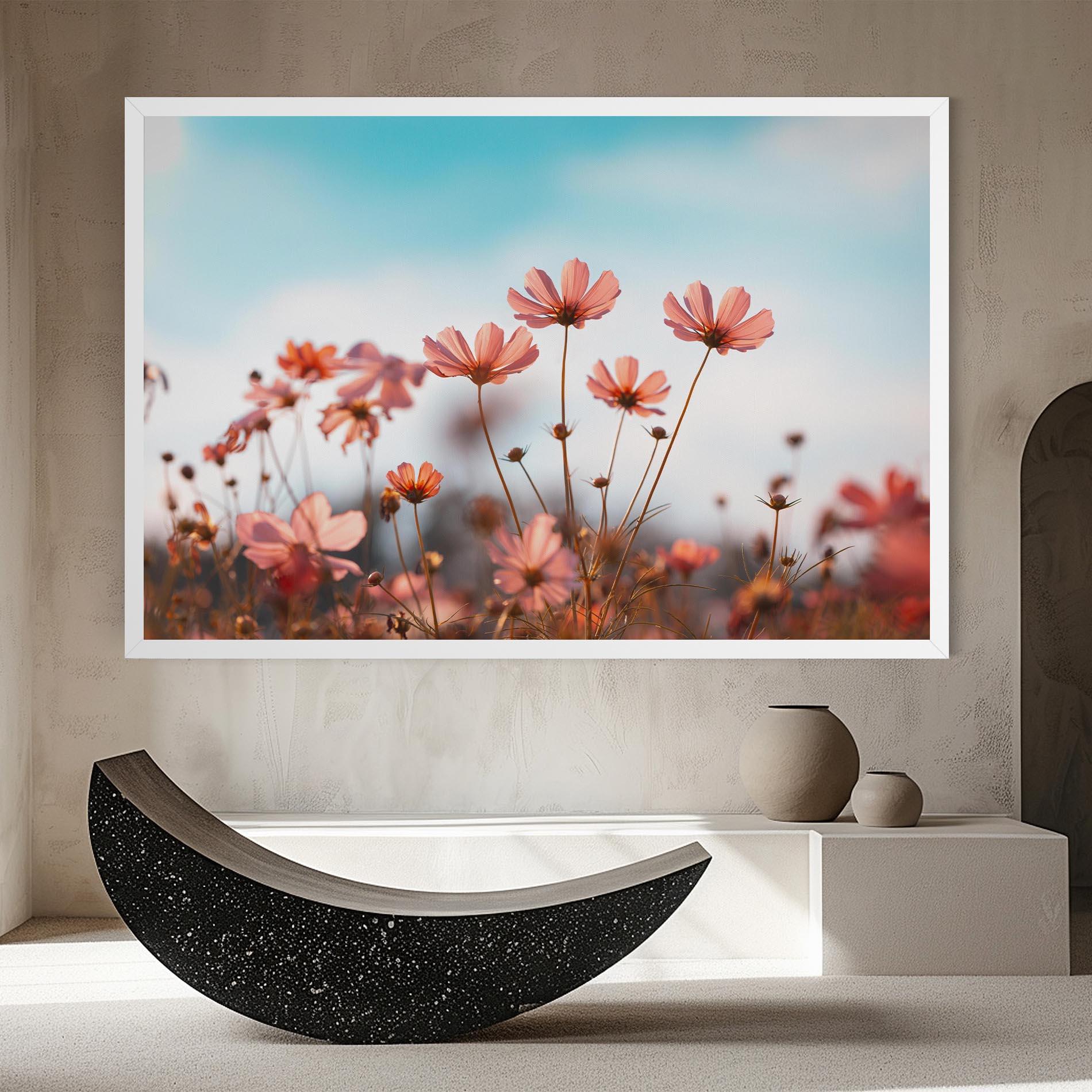 Tablou Canvas Cosmos Flowers Beautiful mockup 8